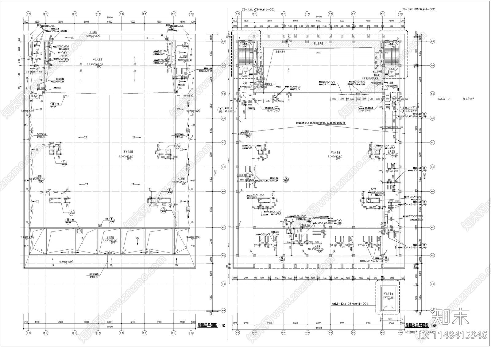 中学报告厅建筑cad施工图下载【ID:1148415946】