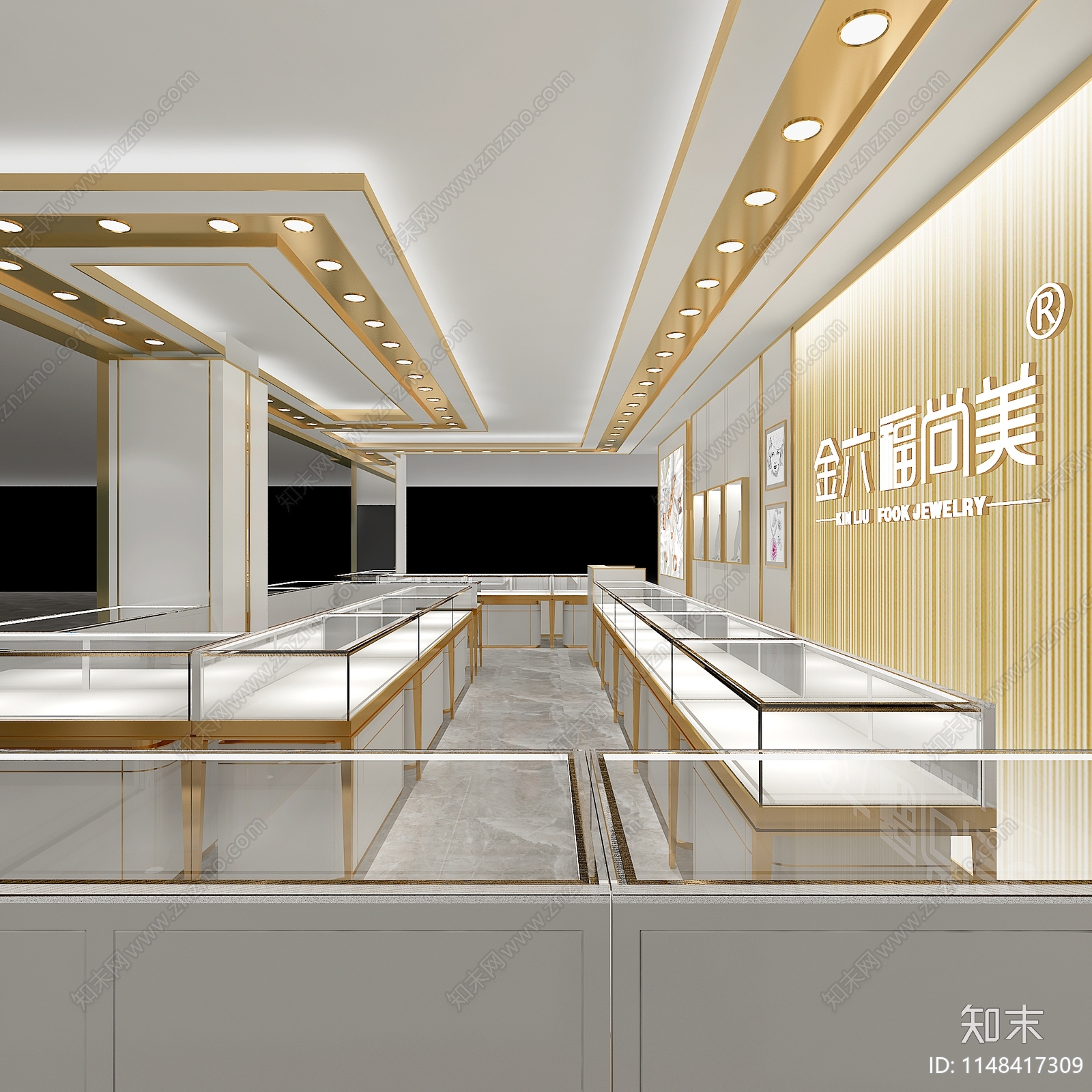 现代珠宝店3D模型下载【ID:1148417309】