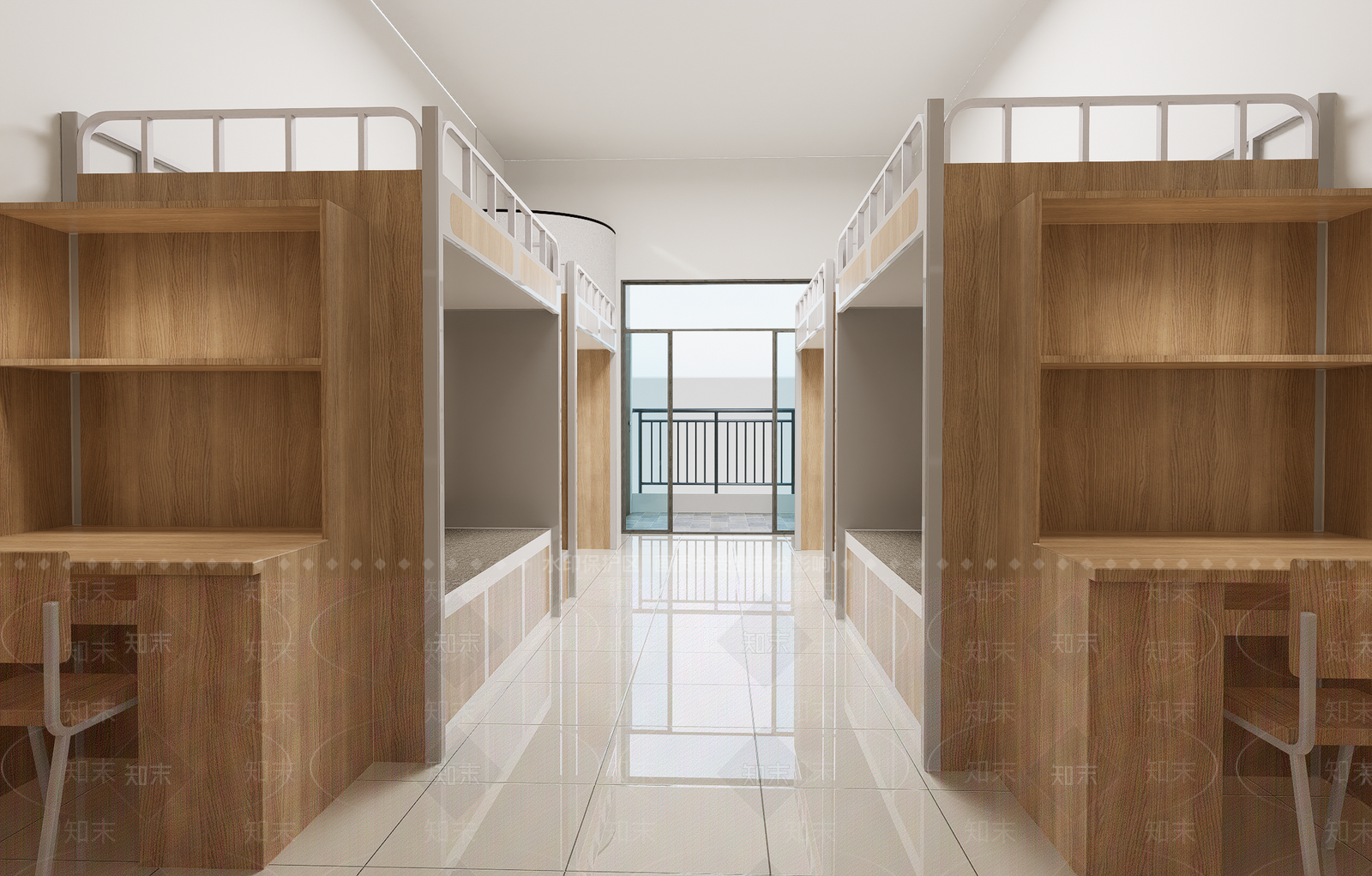 现代学校宿舍SU模型下载【ID:1148418023】