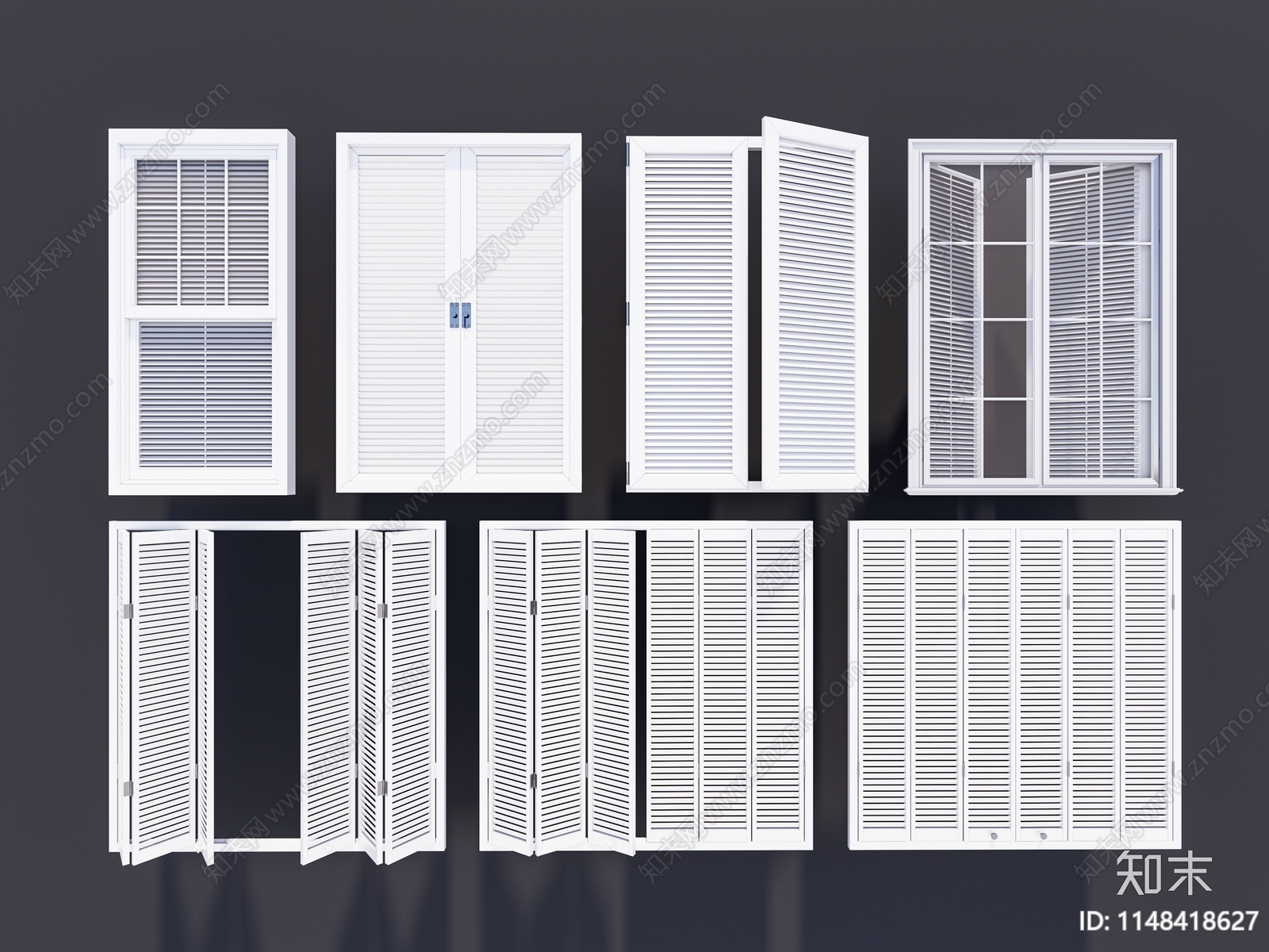 现代百叶窗SU模型下载【ID:1148418627】