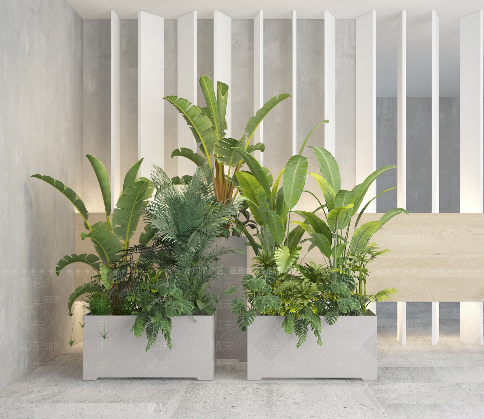 现代花箱3D模型下载【ID:1148426933】