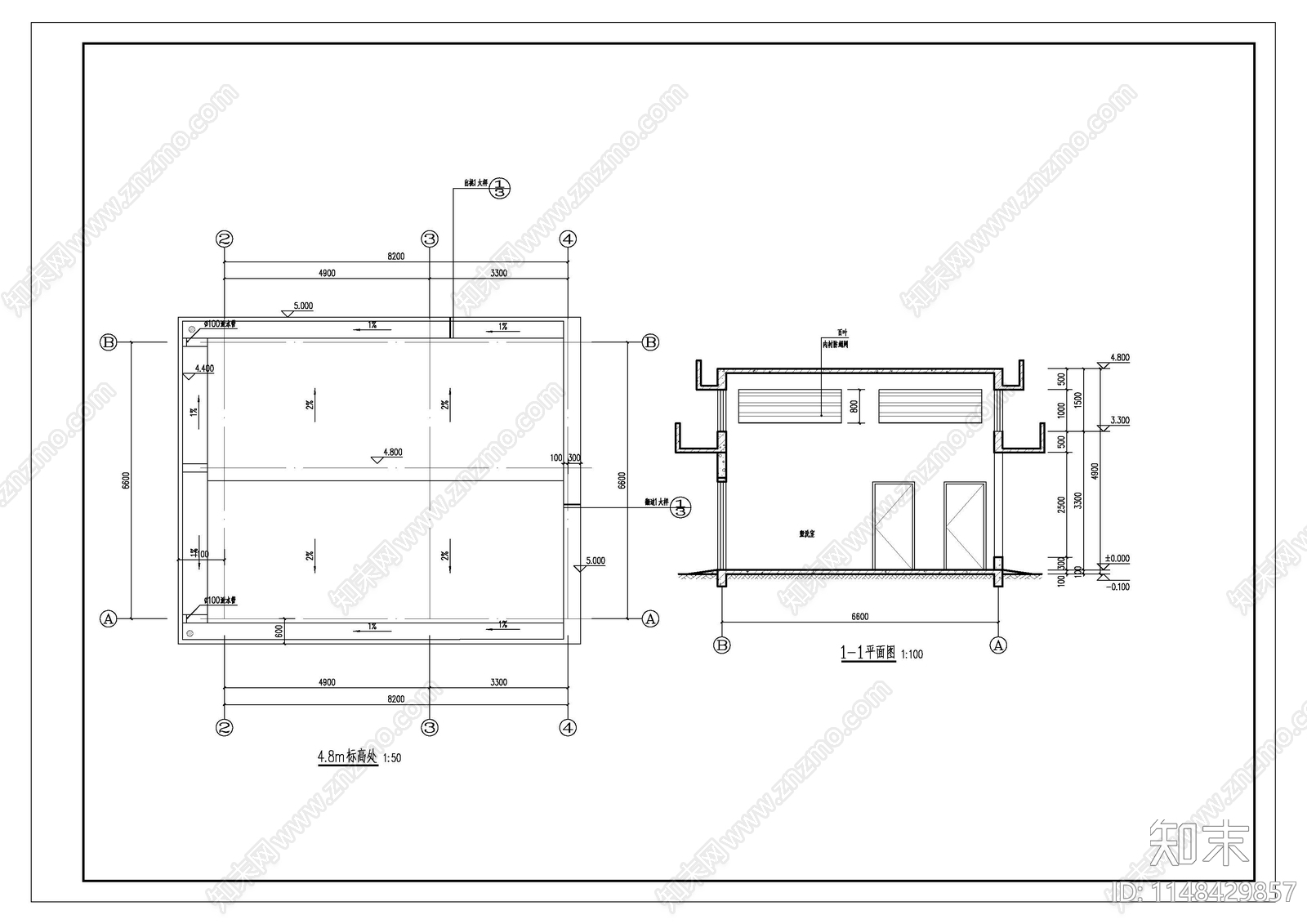 公厕建筑结构施工图下载【ID:1148429857】