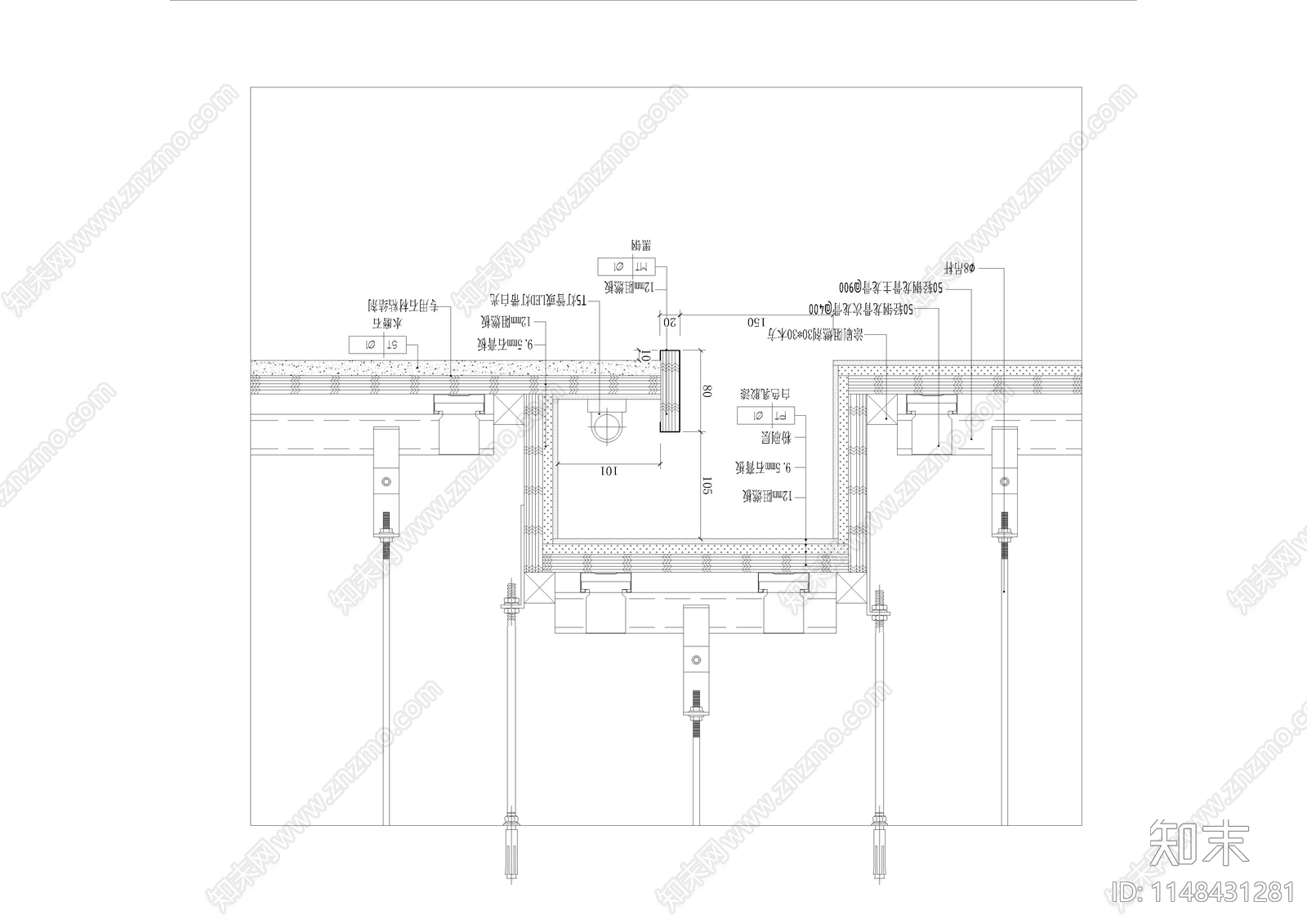 天花节点cad施工图下载【ID:1148431281】