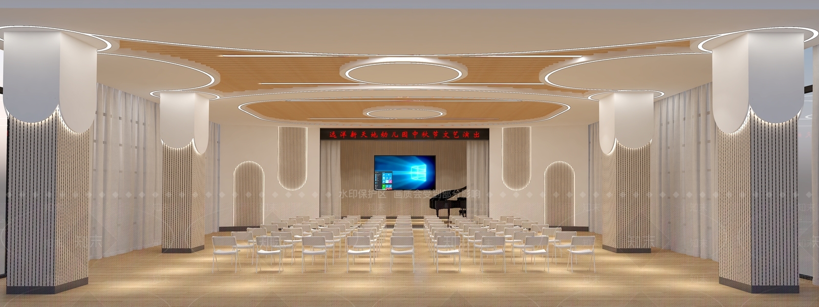 现代音体室SU模型下载【ID:1148592419】
