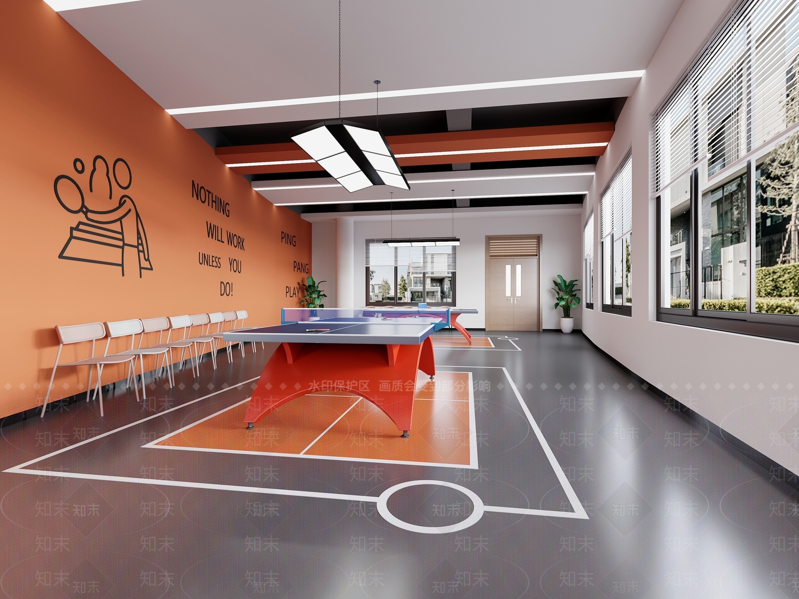 现代教室3D模型下载【ID:1214123668】