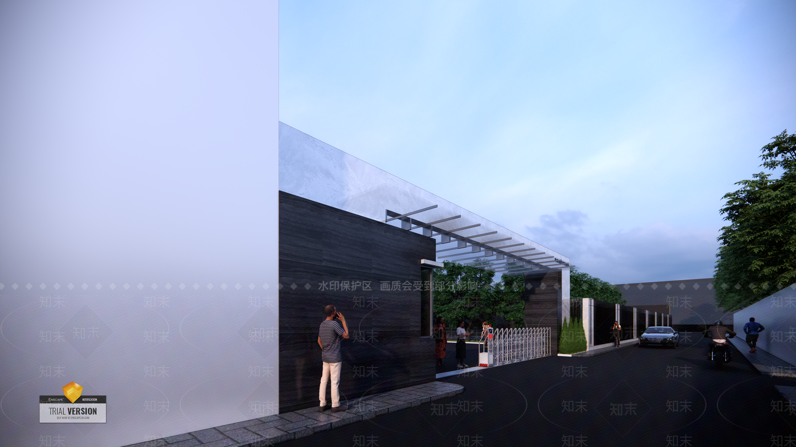 现代入口大门SU模型下载【ID:1148438797】