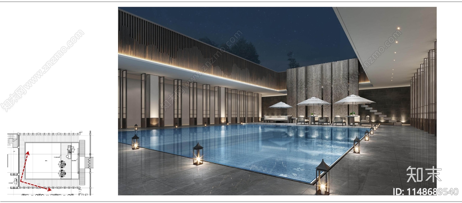 南京江宁东山会所室内cad施工图下载【ID:1148689540】