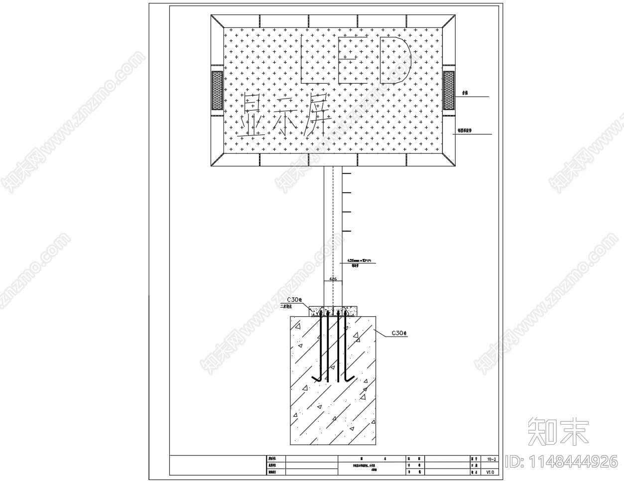 LED显示屏钢结构骨架结构cad施工图下载【ID:1148444926】