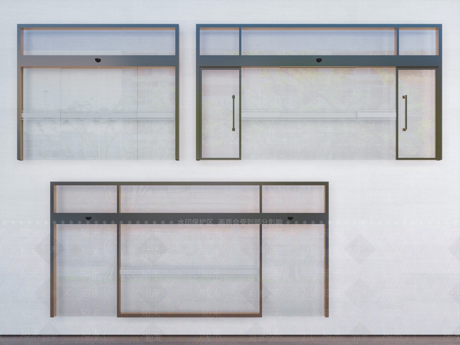 现代电动移门3D模型下载【ID:1148445791】