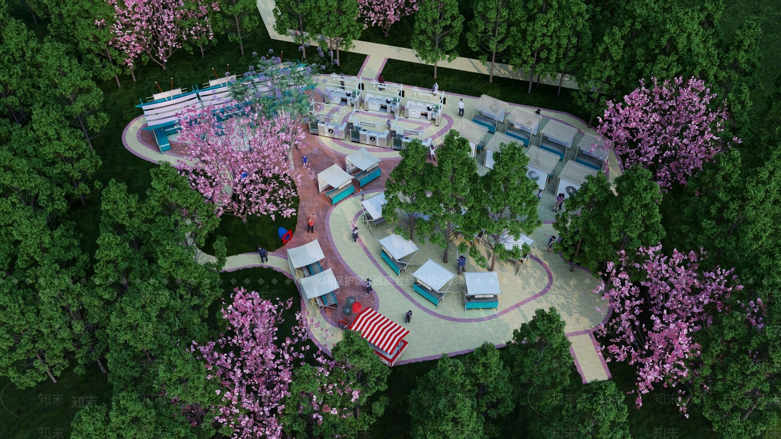 现代口袋公园SU模型下载【ID:1148452446】