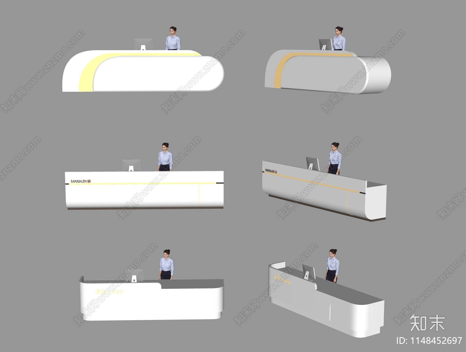 现代接待前台SU模型下载【ID:1148452697】
