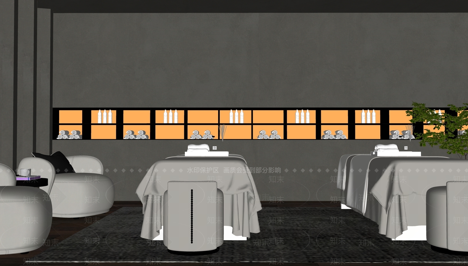 侘寂SPA会所SU模型下载【ID:1148464343】