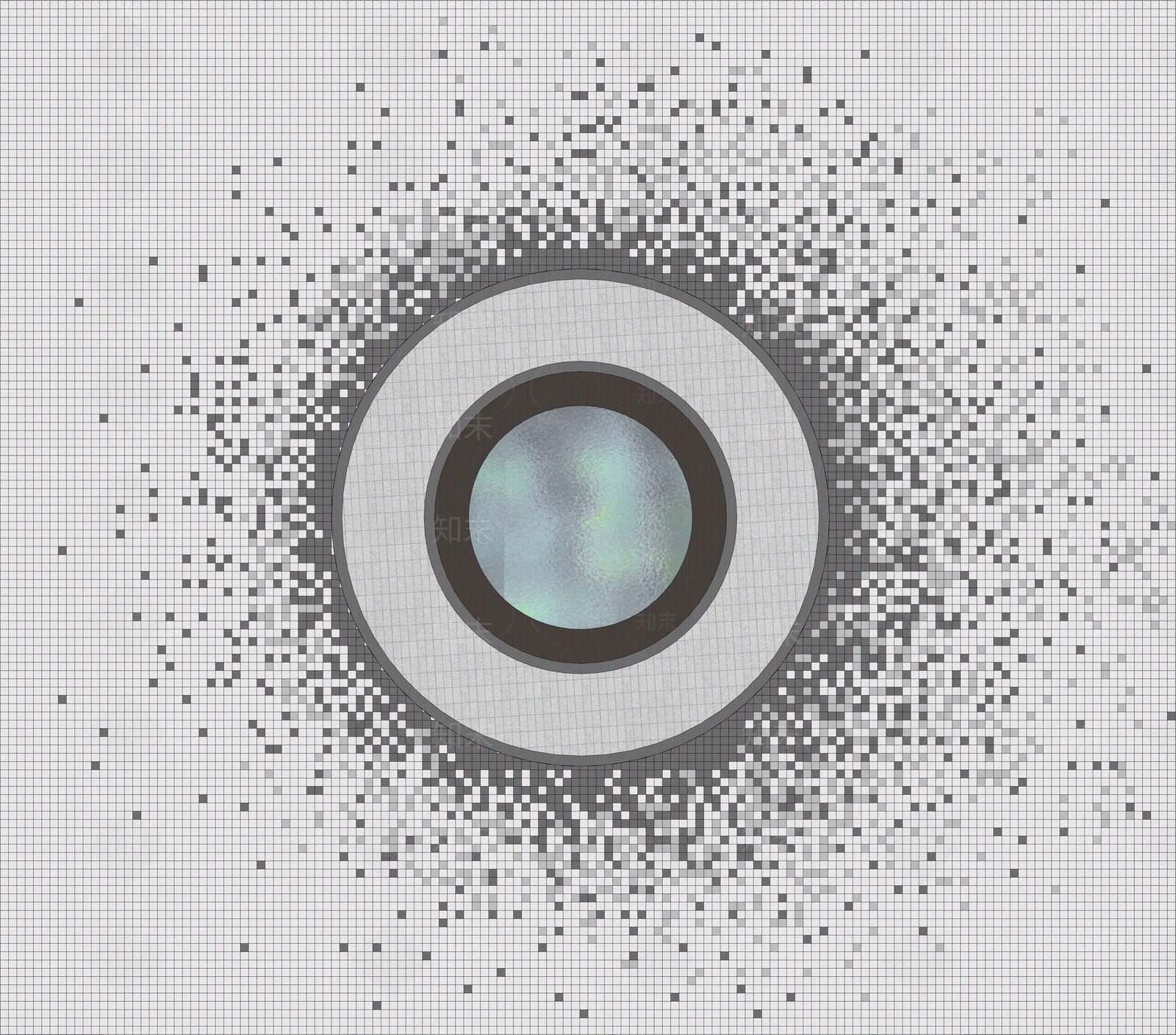 圆形广场铺装渐变纹理广场砖贴图下载【ID:1148468909】