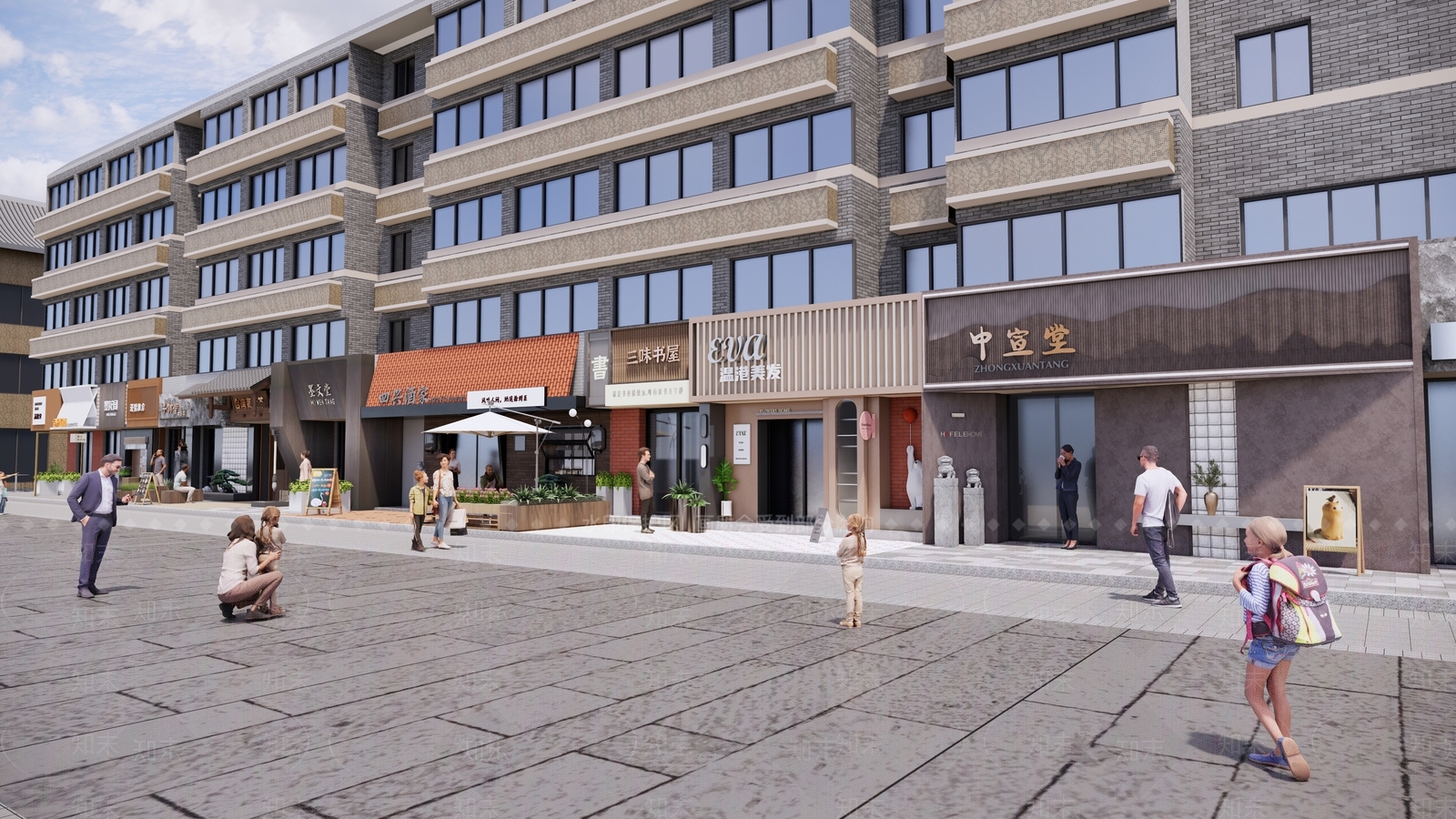 新中式商业多层SU模型下载【ID:1148473263】