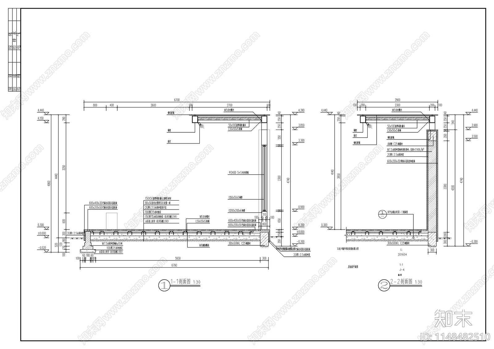 现代单边钢结构廊架节点cad施工图下载【ID:1148482510】