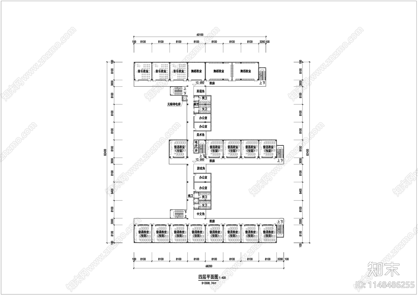 小学建筑平面图施工图下载【ID:1148486255】