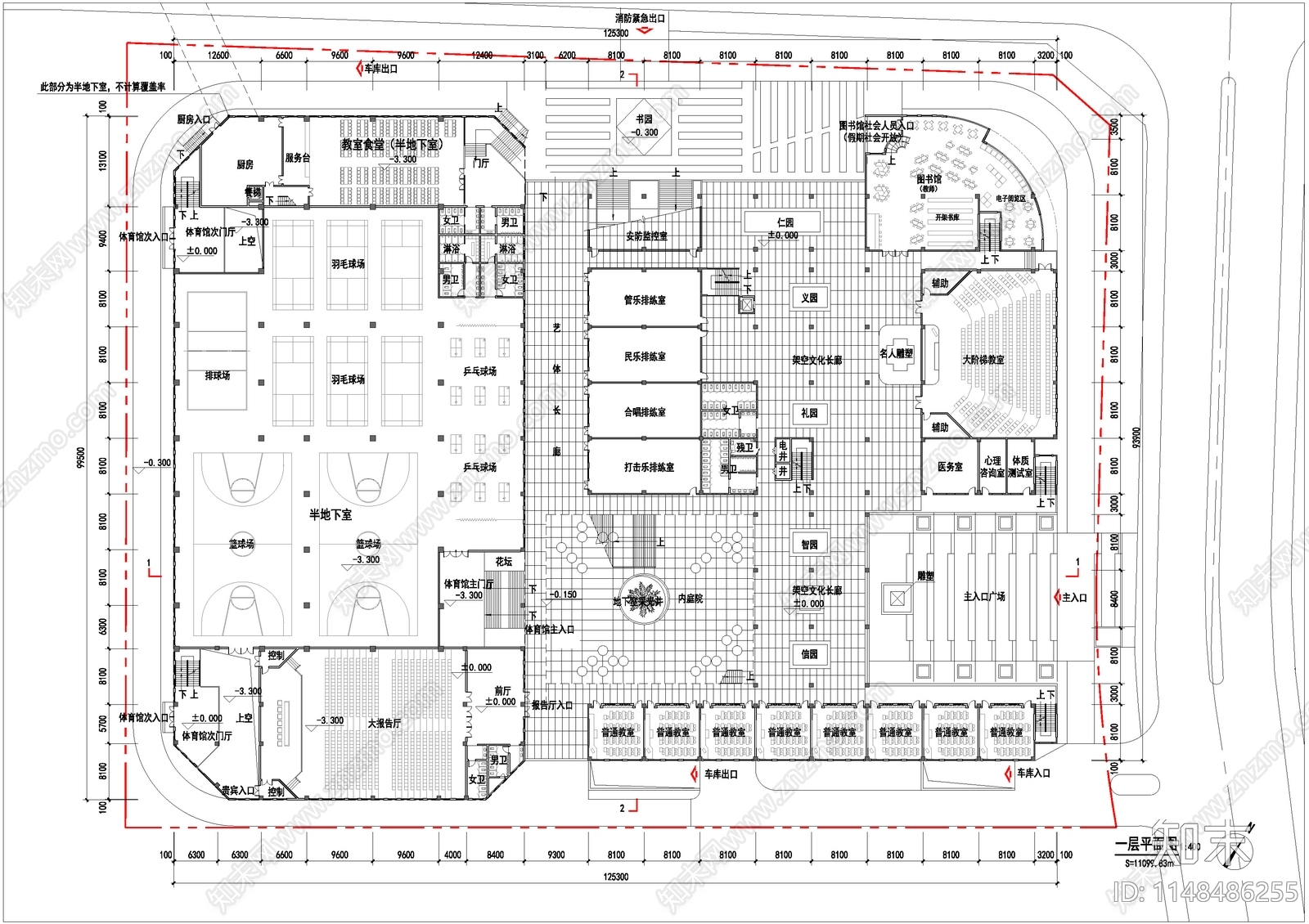 小学建筑平面图施工图下载【ID:1148486255】