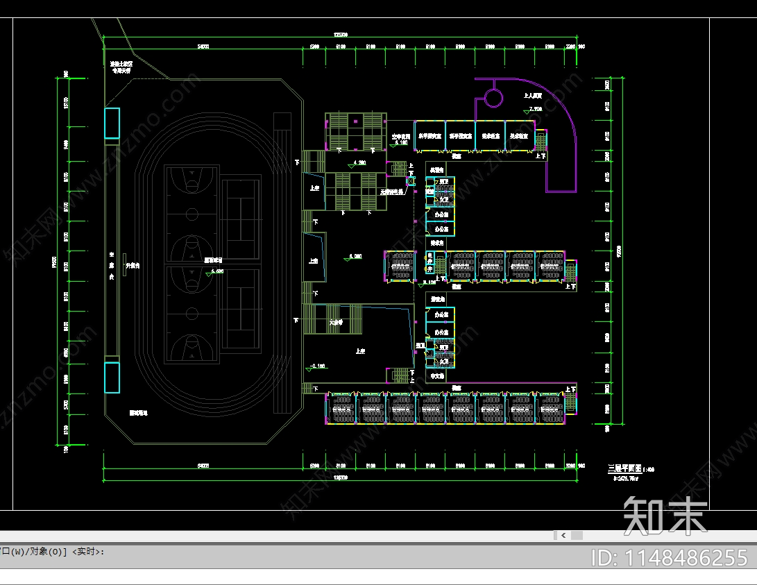 小学建筑平面图施工图下载【ID:1148486255】