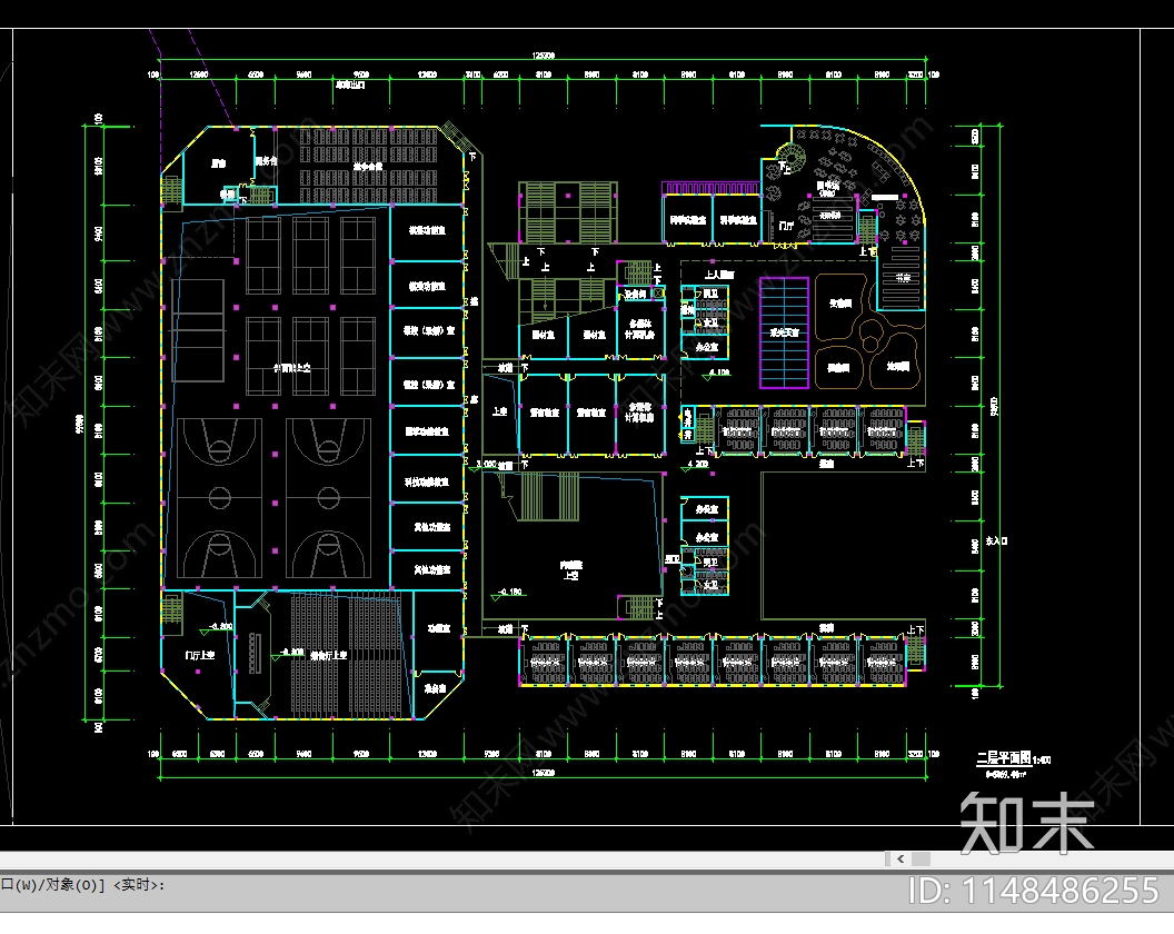 小学建筑平面图施工图下载【ID:1148486255】