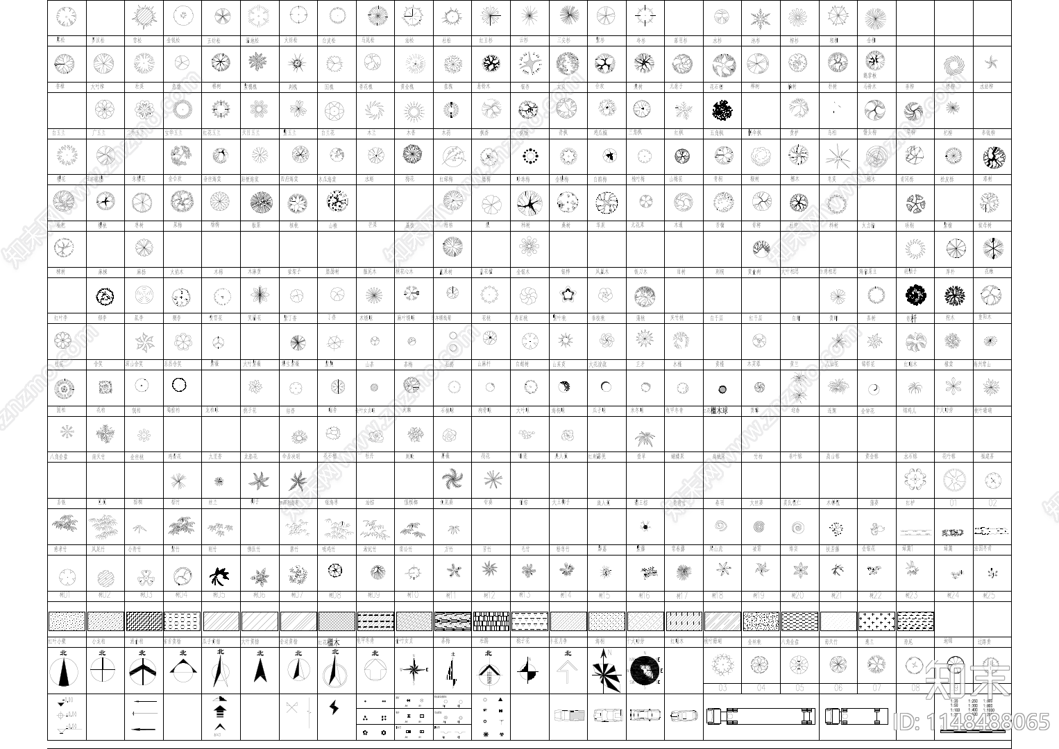 新款景观园林植物图例施工图下载【ID:1148488065】