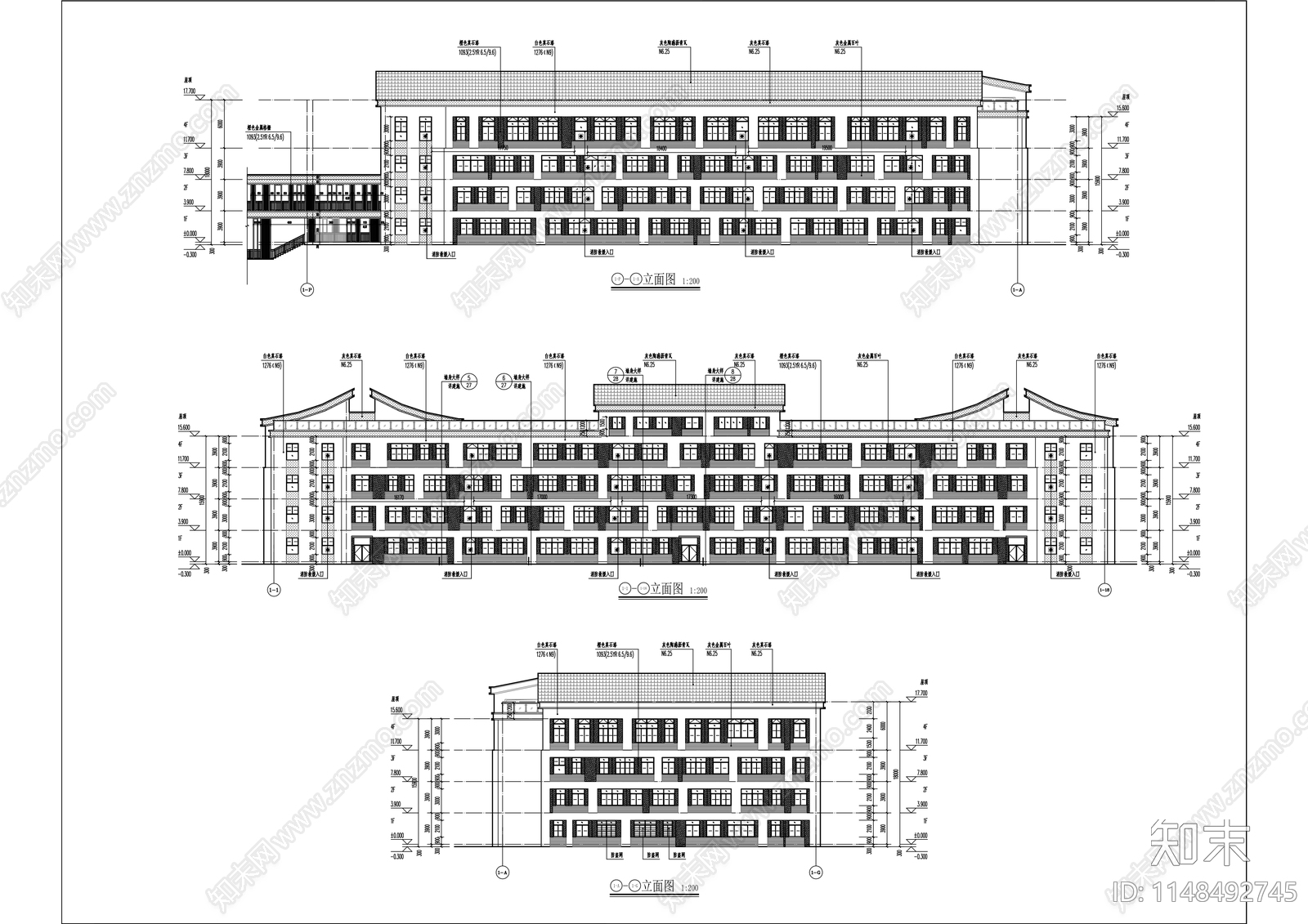 界石二小学校工程建筑cad施工图下载【ID:1148492745】