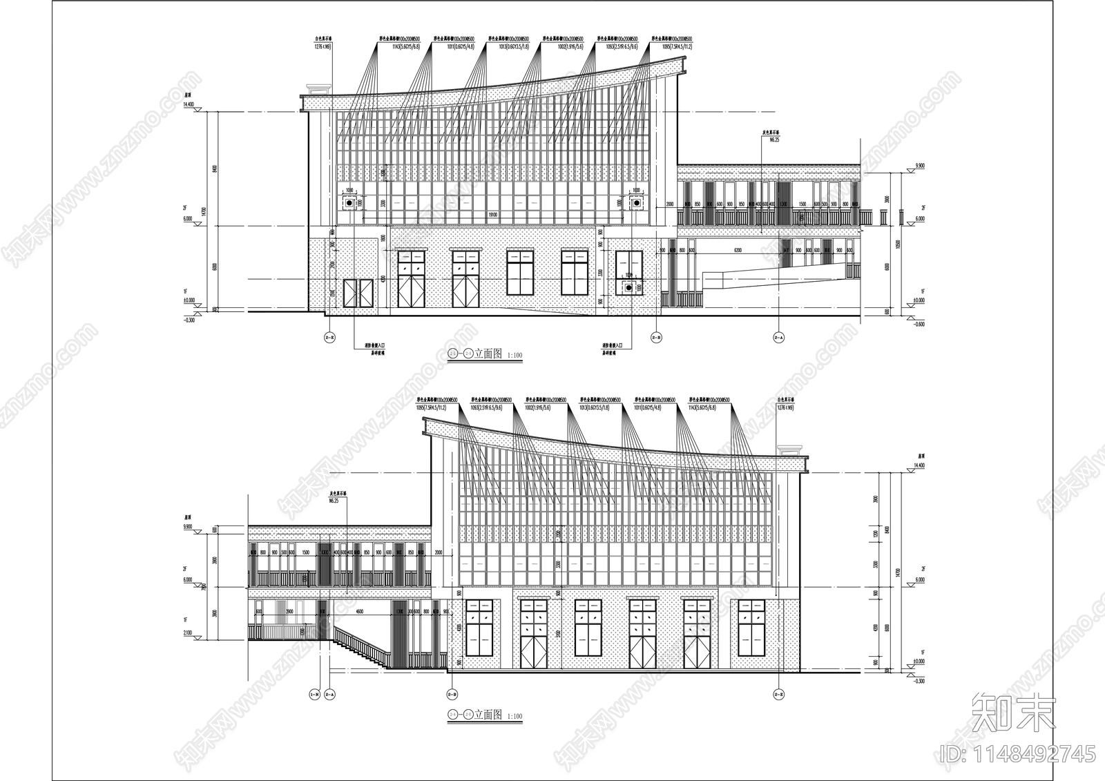 界石二小学校工程建筑cad施工图下载【ID:1148492745】