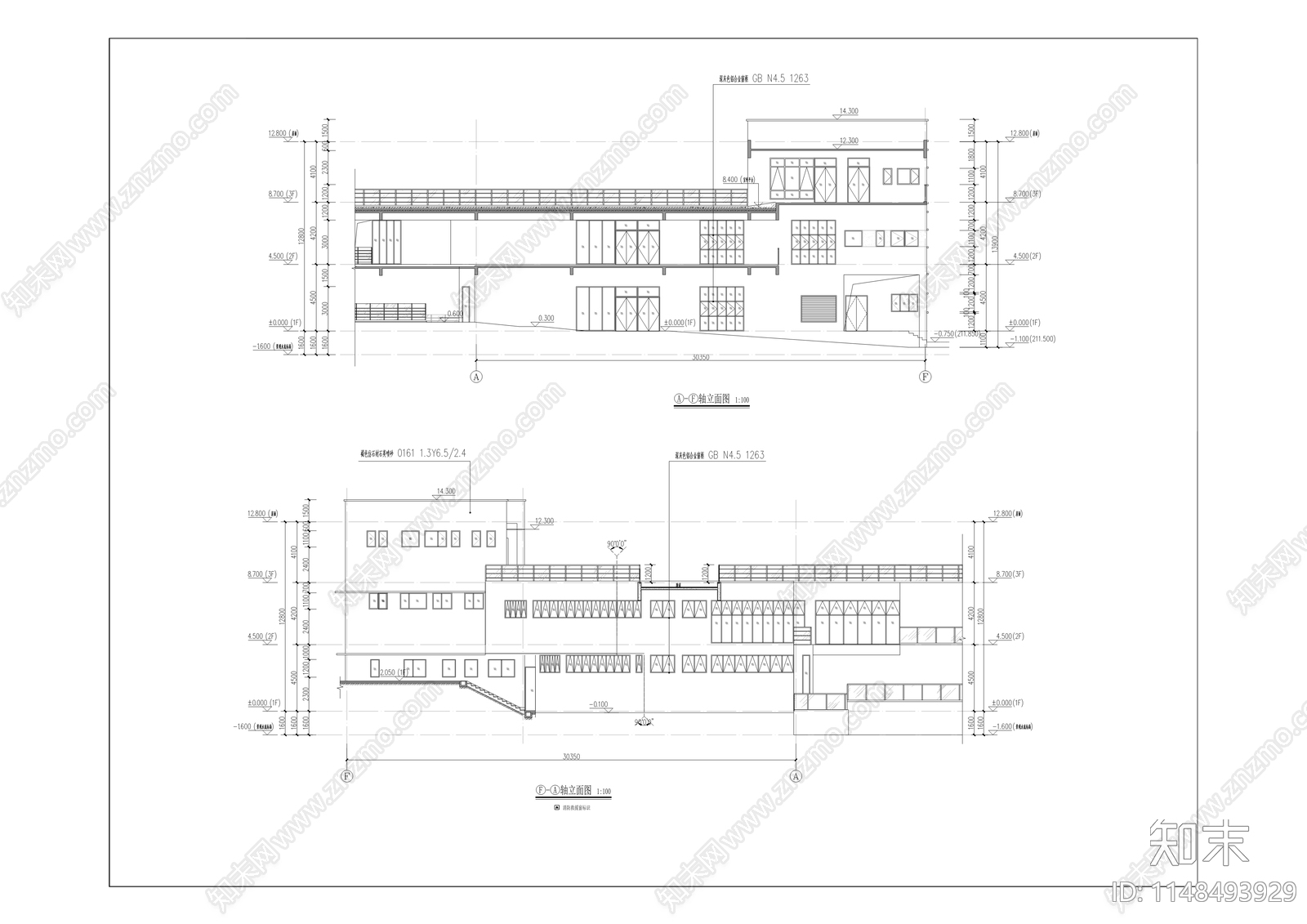 江北区溉澜溪实验学校建筑cad施工图下载【ID:1148493929】