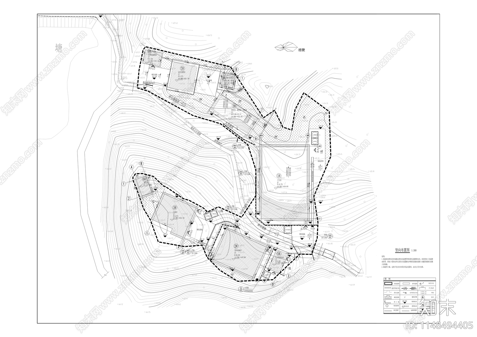 黑猪种质资源场建筑cad施工图下载【ID:1148494405】