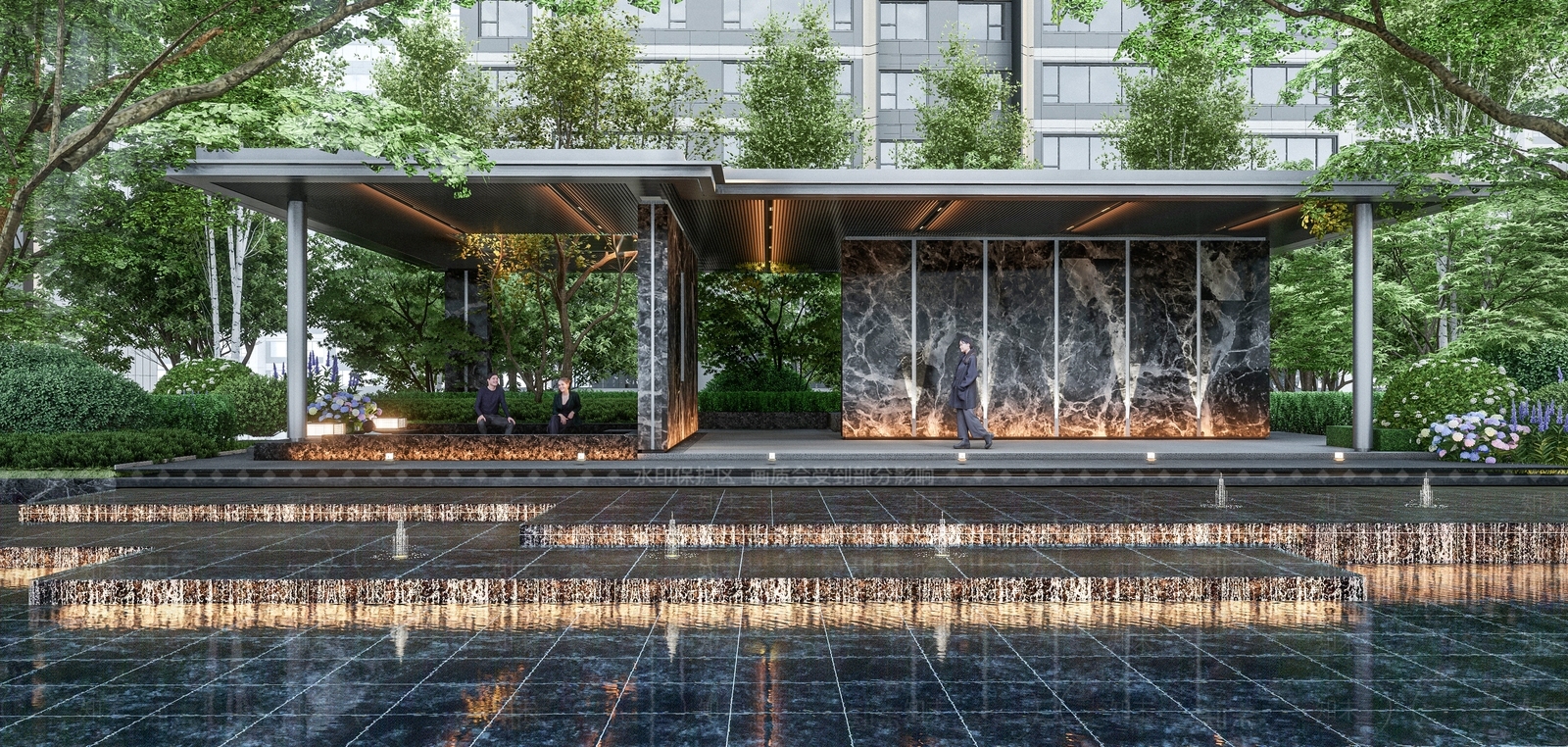 现代景观廊架SU模型下载【ID:1148497651】