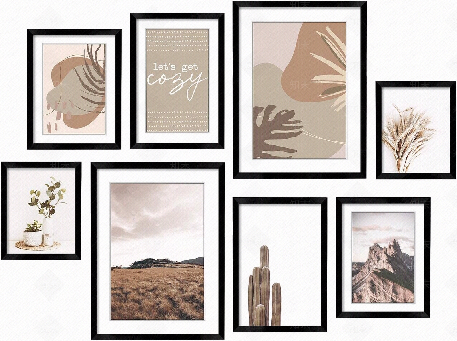 现代诧寂风边框装饰画贴图下载【ID:1148498353】