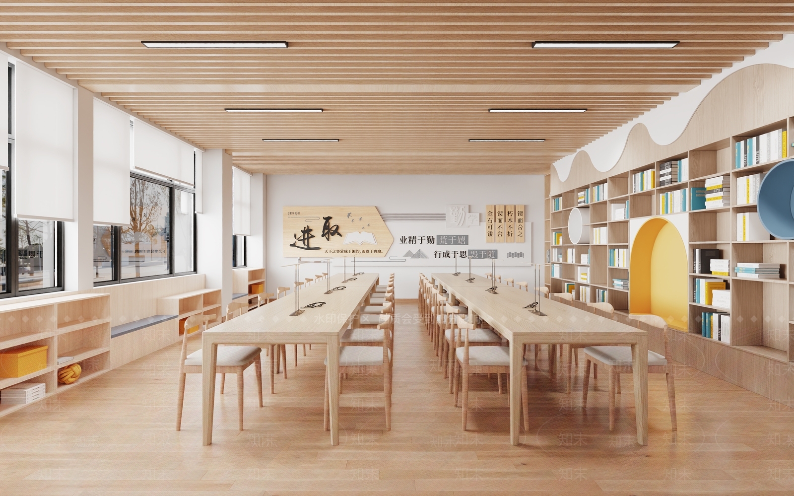 新中式教室3D模型下载【ID:1214125148】