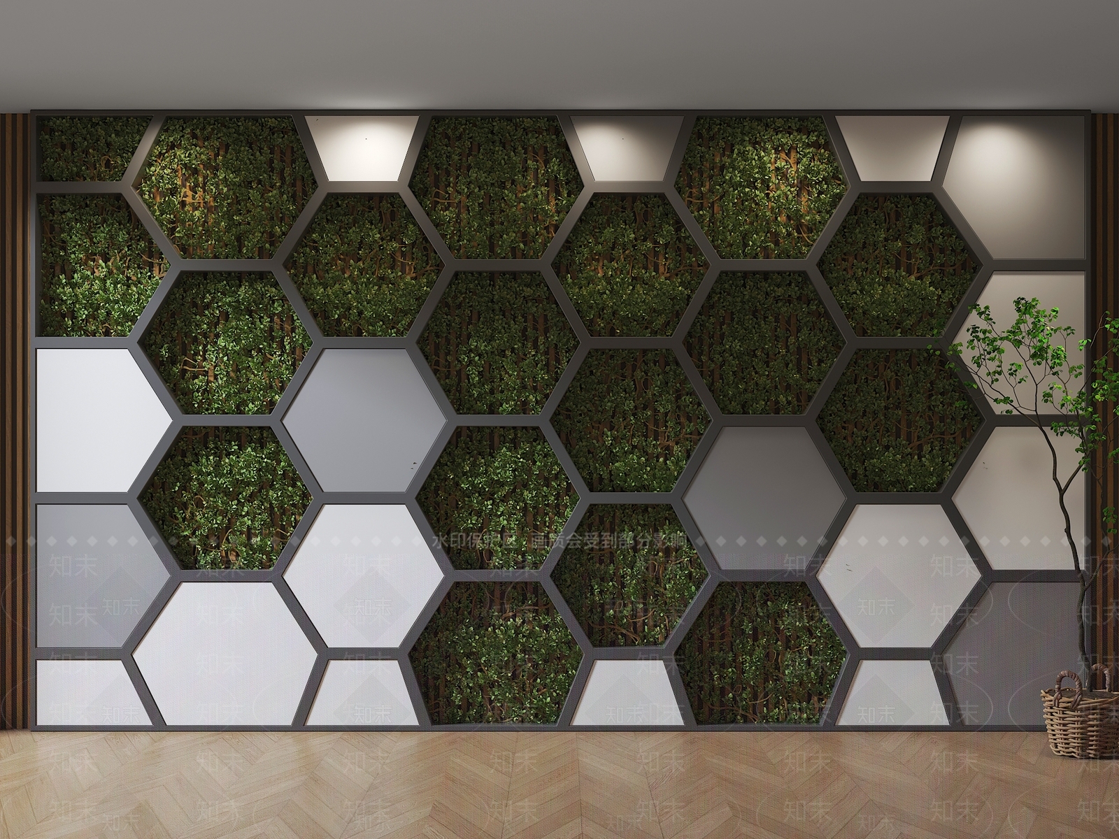 绿植墙3D模型下载【ID:1148505335】