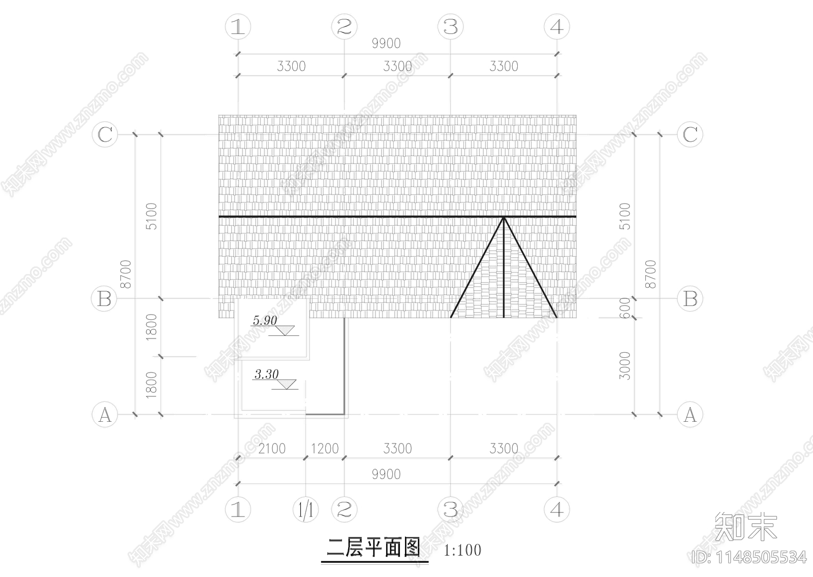 自建房建筑cad施工图下载【ID:1148505534】