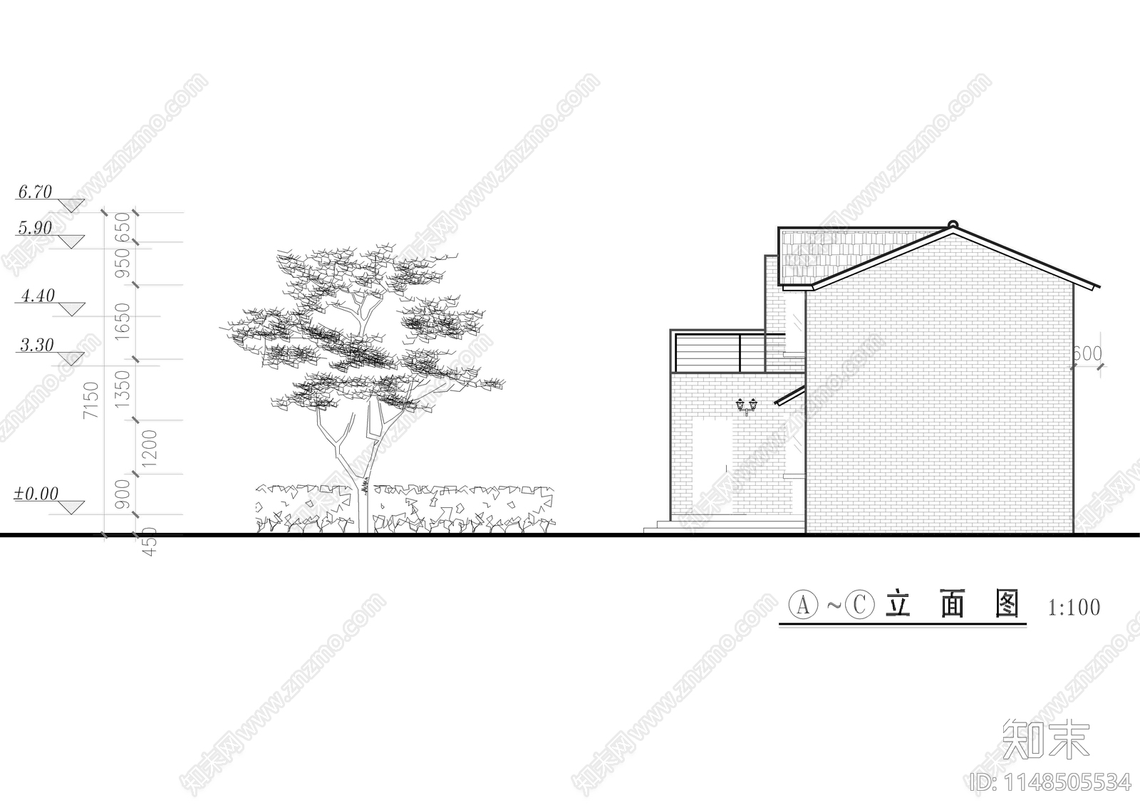 自建房建筑cad施工图下载【ID:1148505534】