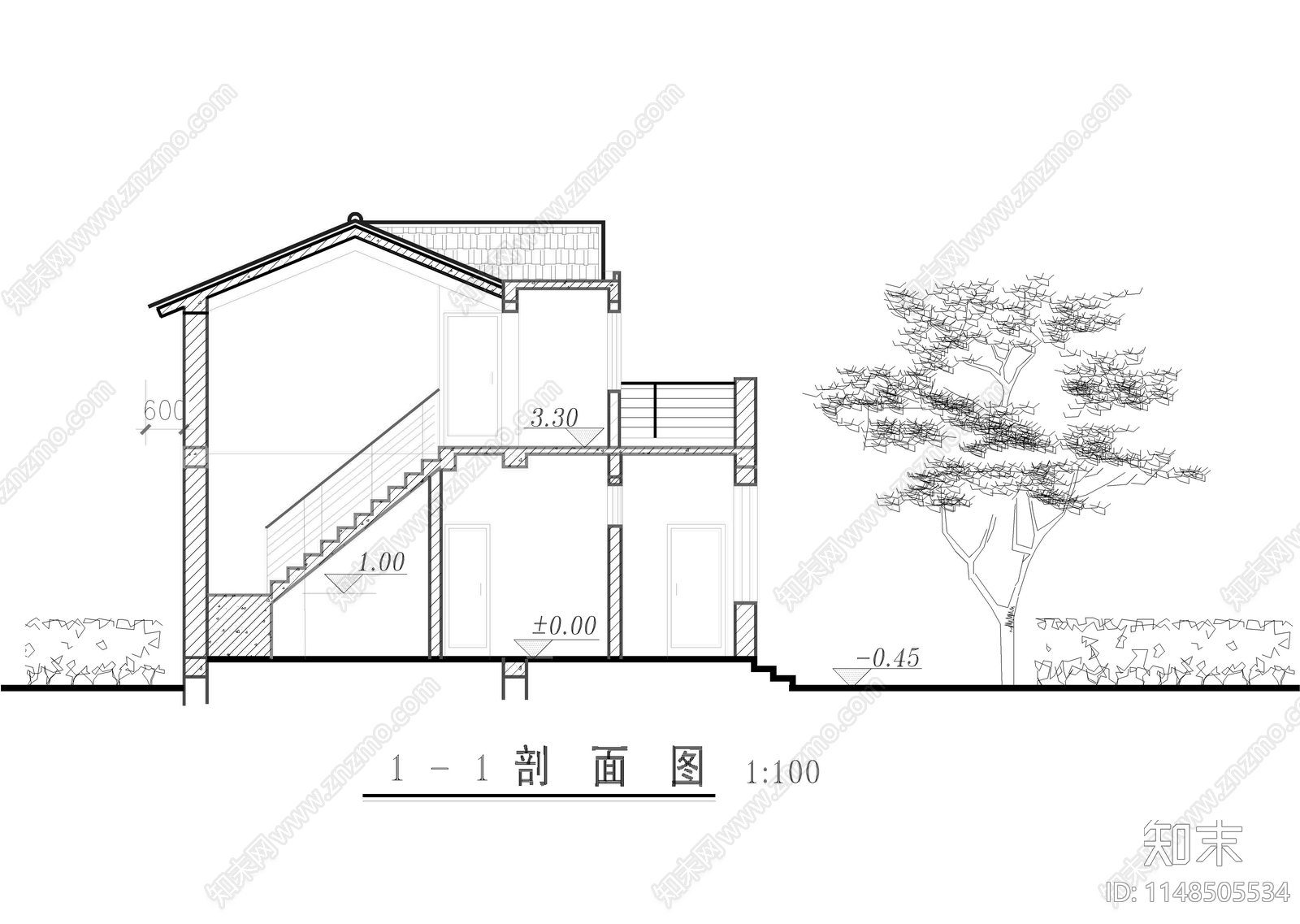 自建房建筑cad施工图下载【ID:1148505534】