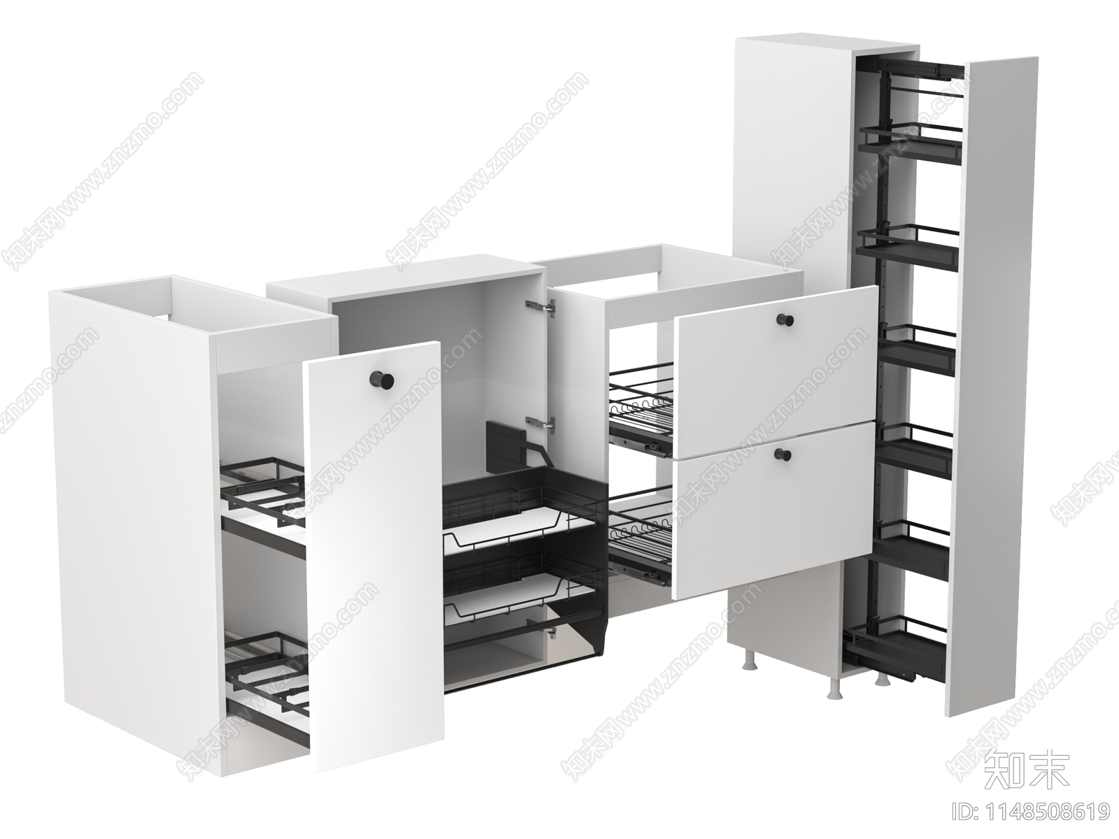 现代厨房储物柜3D模型下载【ID:1148508619】