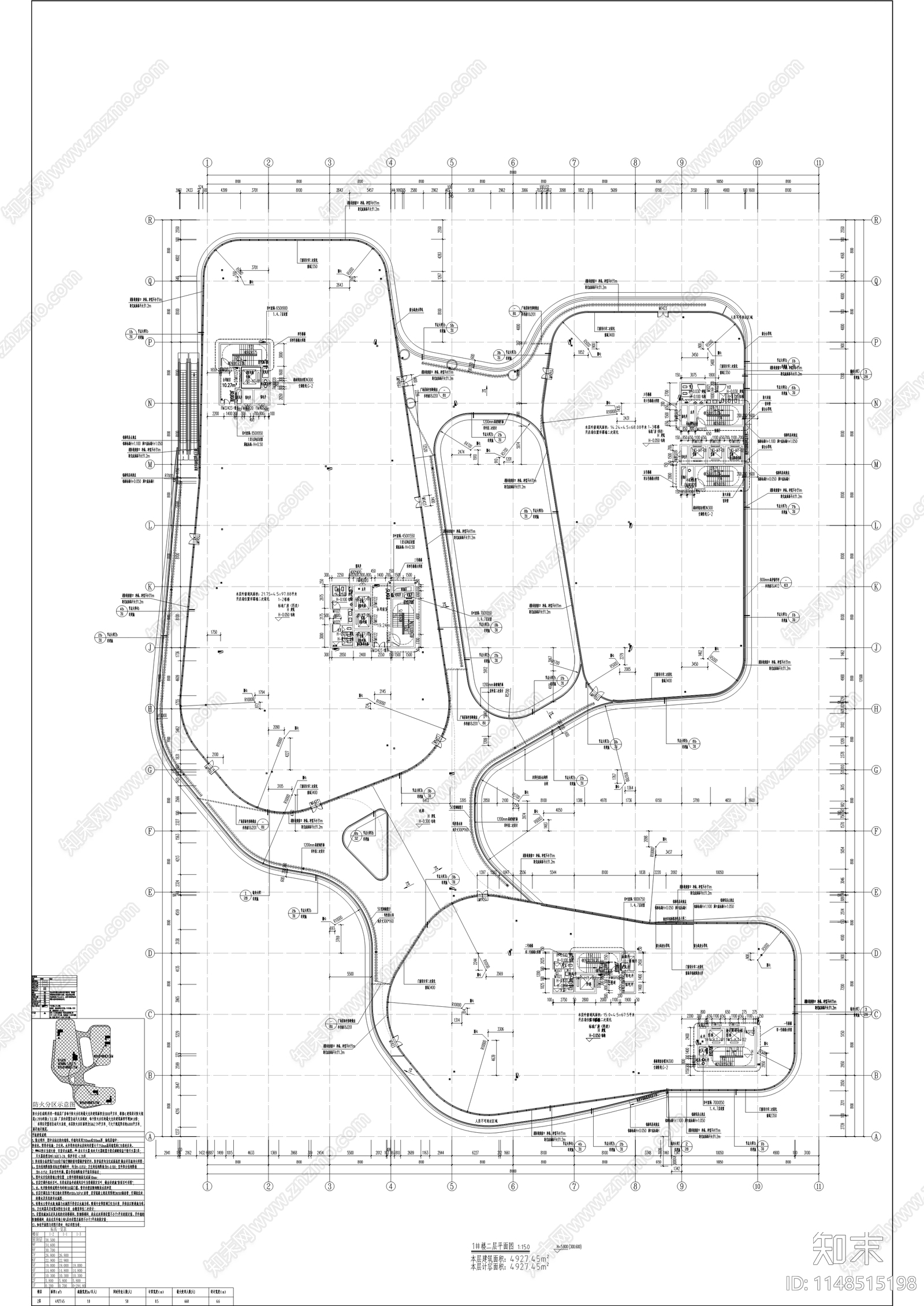 智能制造产业园建筑cad施工图下载【ID:1148515198】