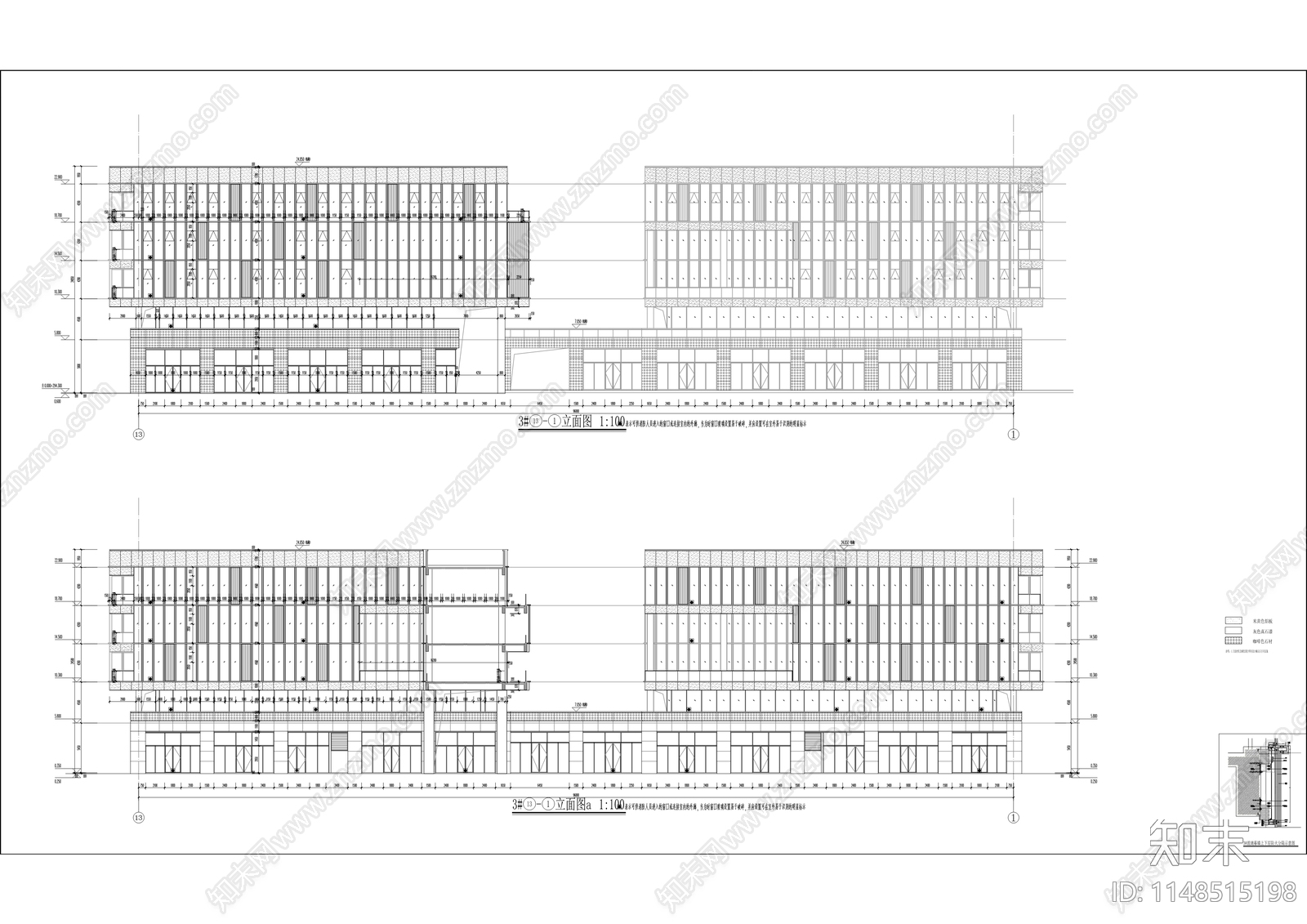 智能制造产业园建筑cad施工图下载【ID:1148515198】