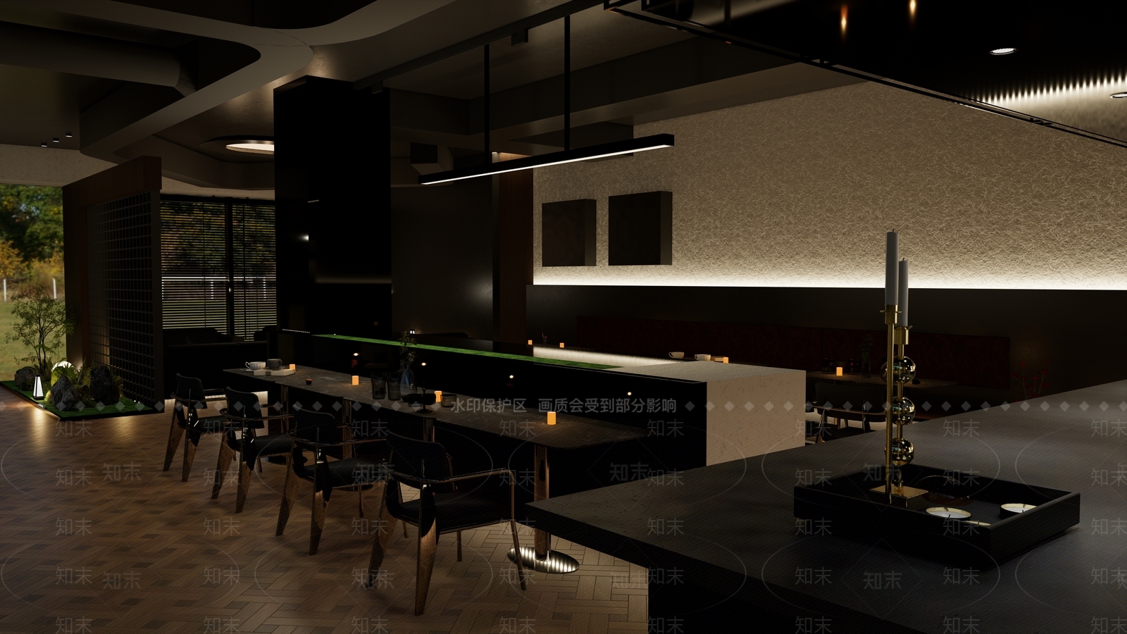 现代酒吧空间设计SU模型下载【ID:1149834370】