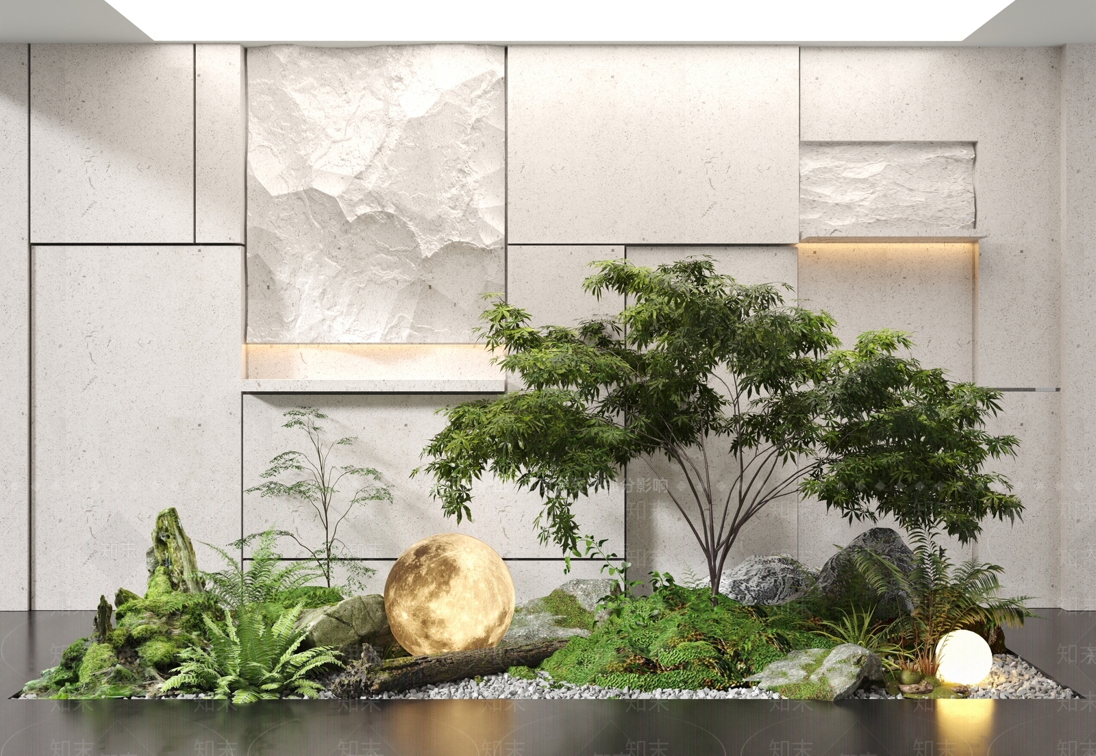 现代景观造景3D模型下载【ID:1148518150】