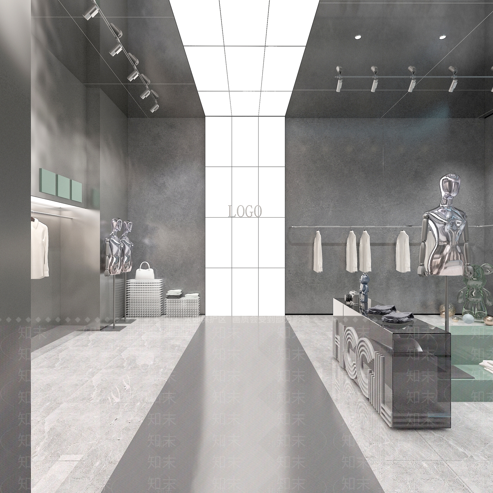 现代服装鞋店3D模型下载【ID:1148520133】