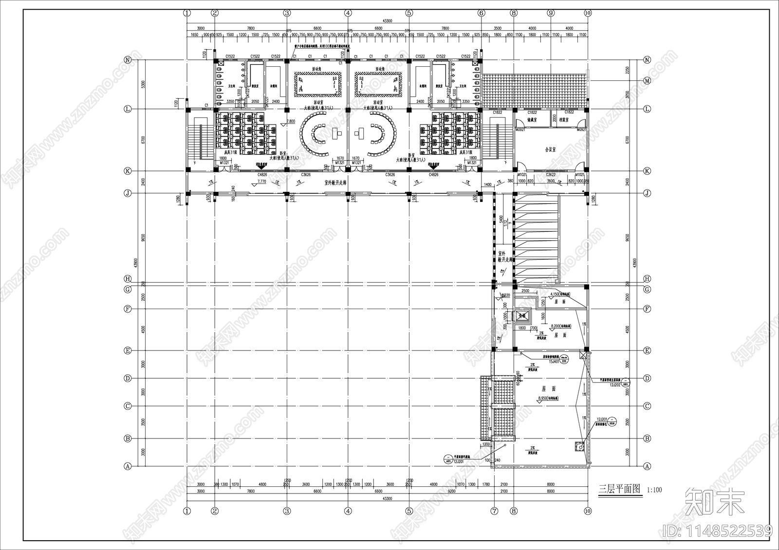 幼儿园建筑cad施工图下载【ID:1148522539】