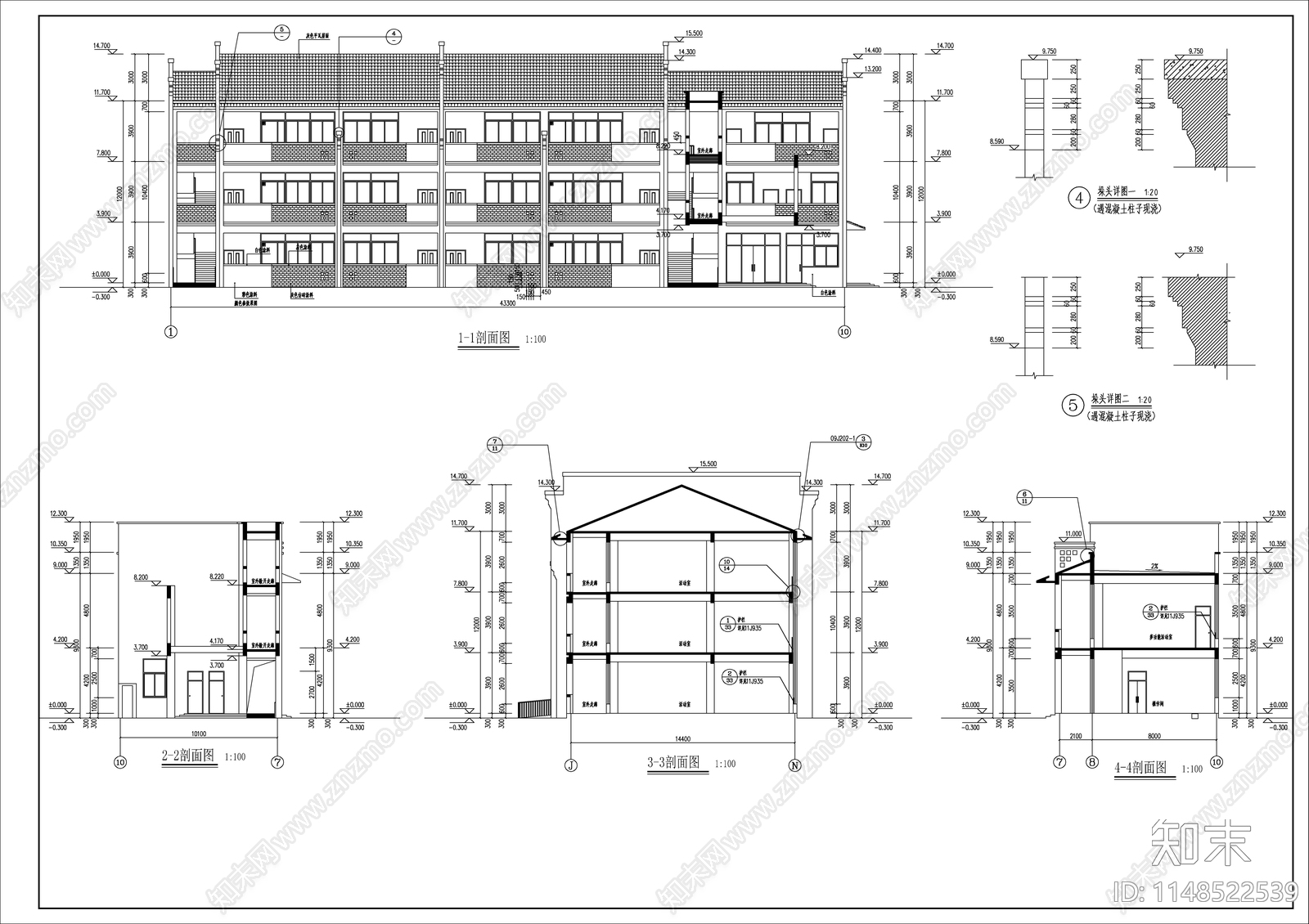 幼儿园建筑cad施工图下载【ID:1148522539】