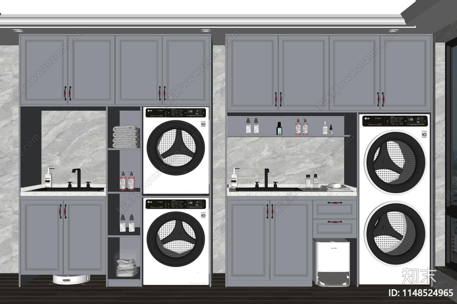 美式洗衣机柜SU模型下载【ID:1148524965】