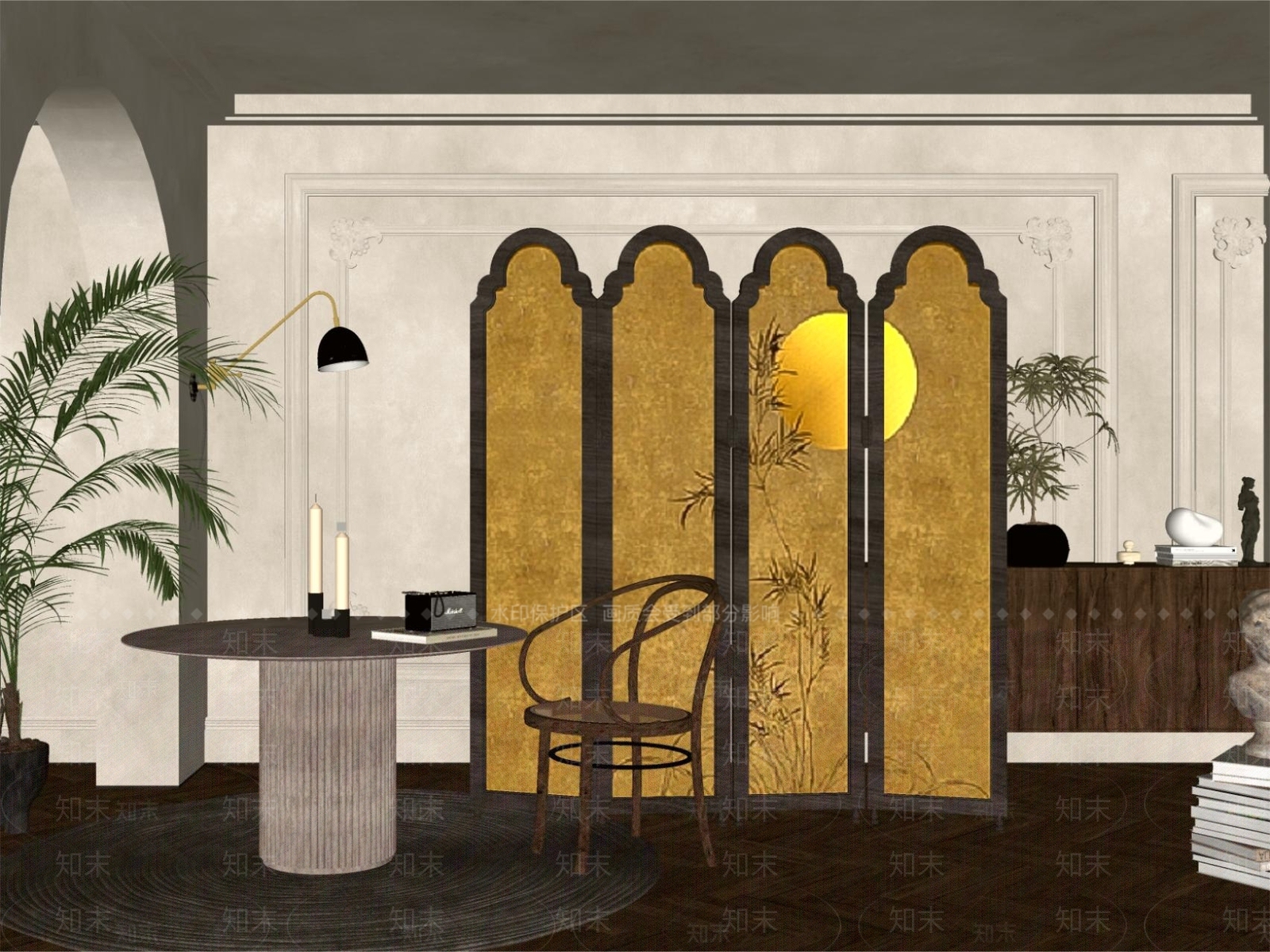 屏风SU模型下载【ID:1200992545】