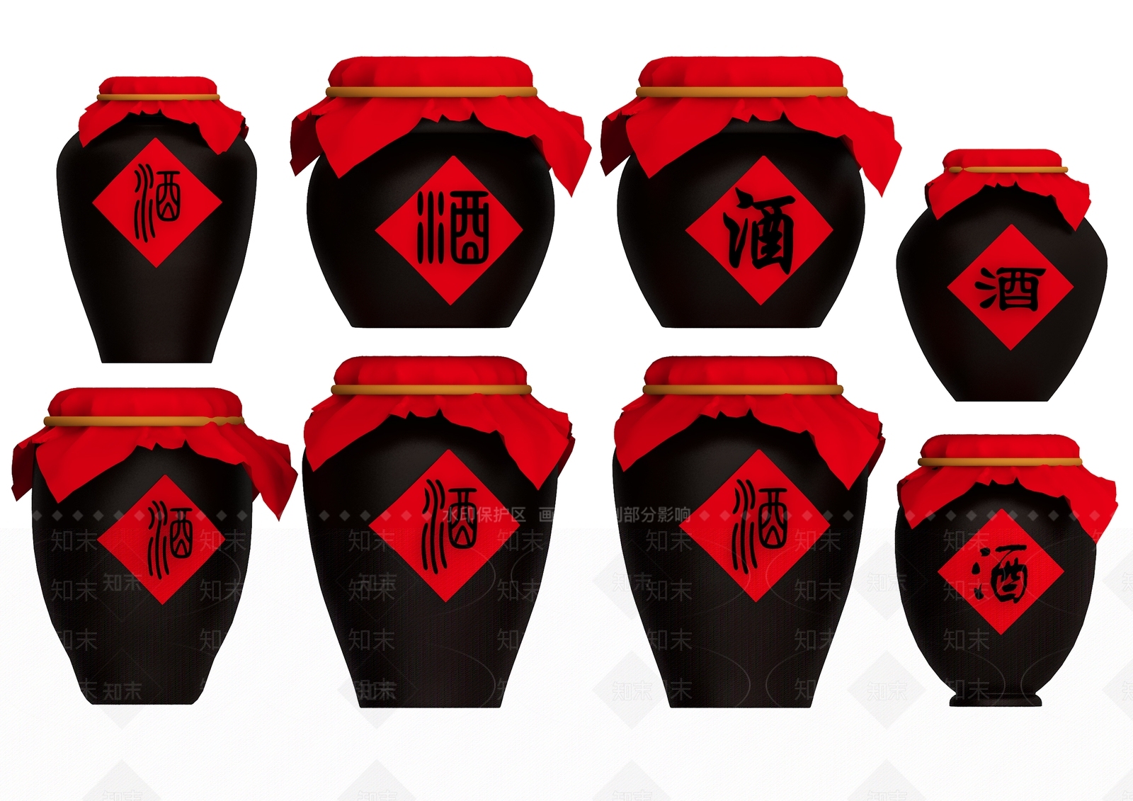 酒坛3D模型下载【ID:1148526731】