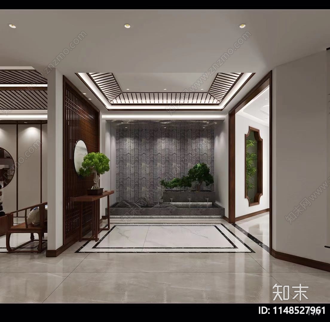 郑州中式会所室内cad施工图下载【ID:1148527961】