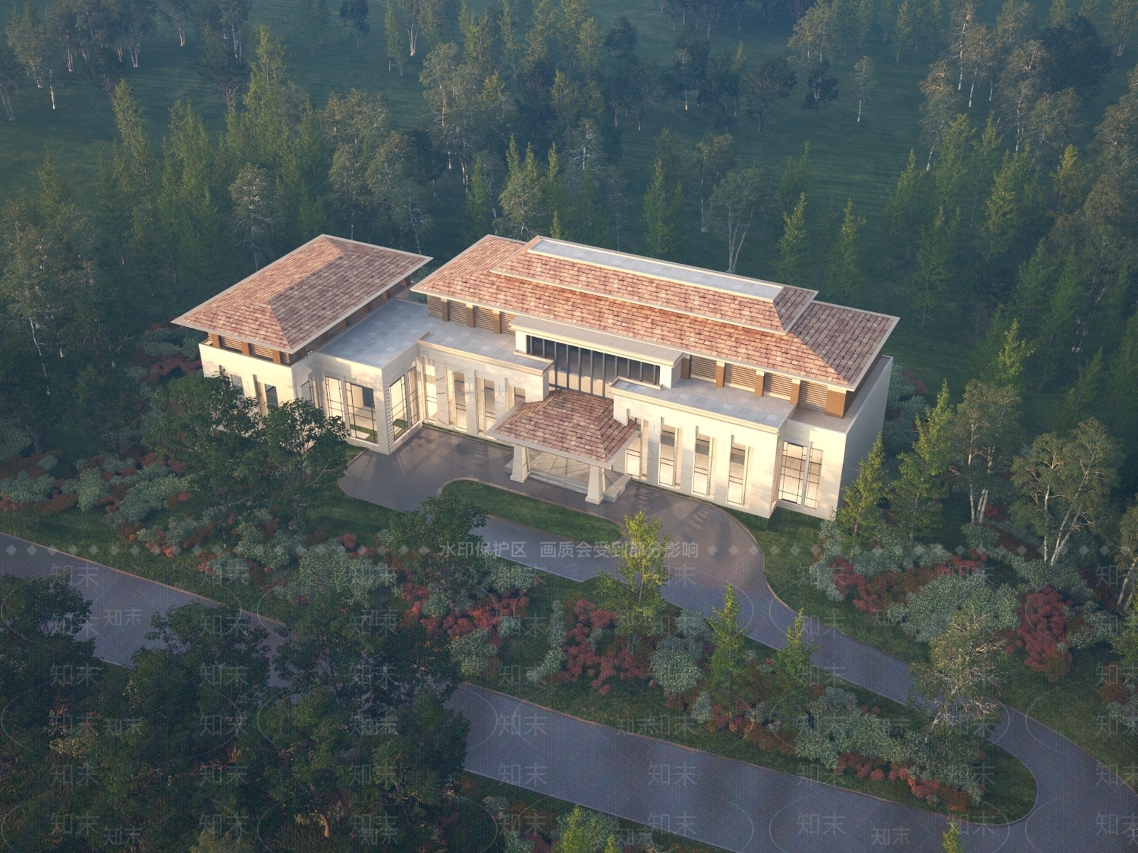 新中式多层办公楼3D模型下载【ID:1148528175】