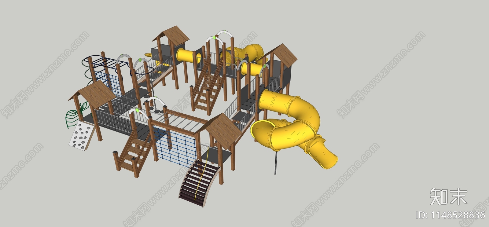 儿童攀爬架组合SU模型下载【ID:1148528836】