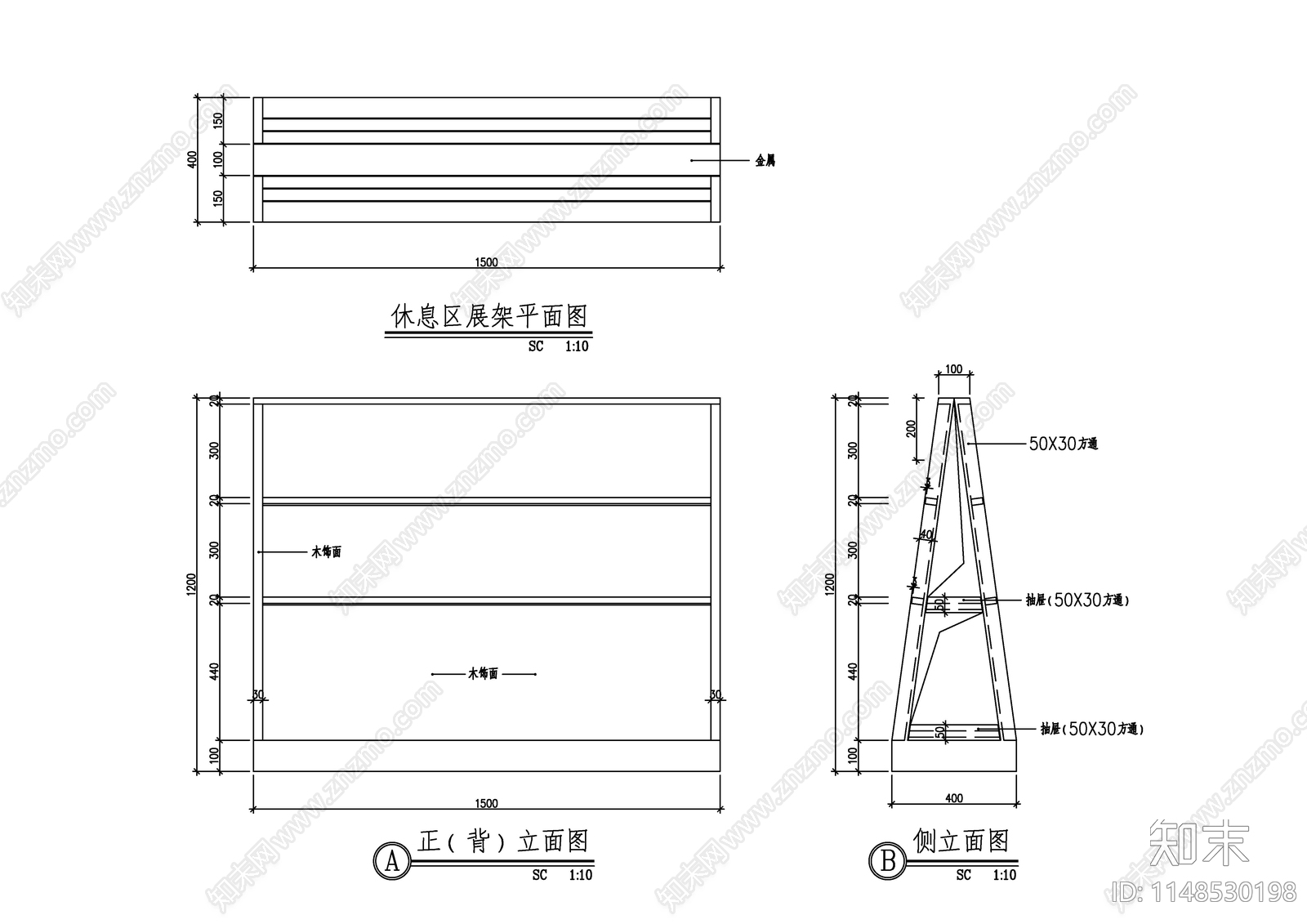 展示柜节点cad施工图下载【ID:1148530198】